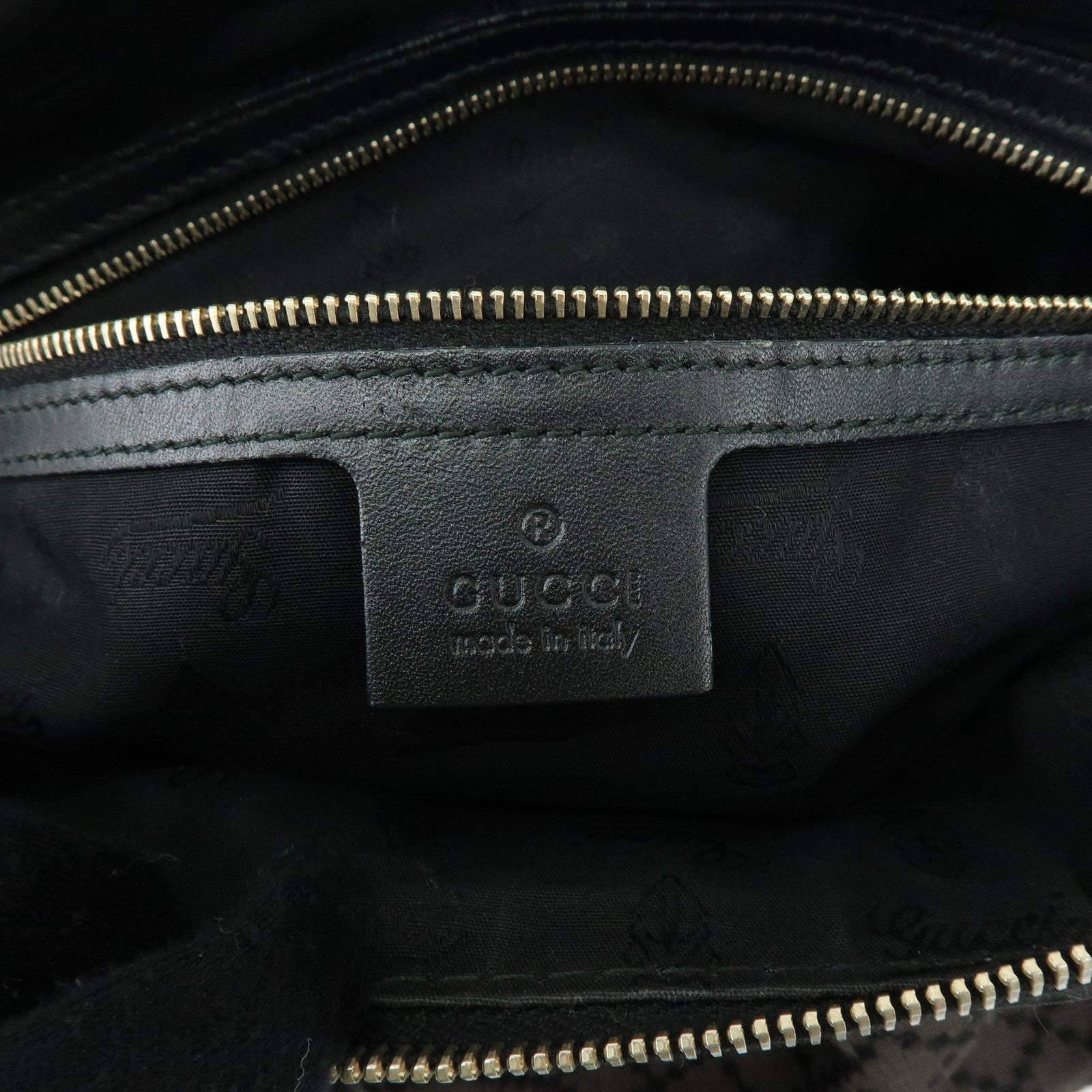 GUCCI Diamante Canvas Leather Shoulder Boston Bag Brown 269930