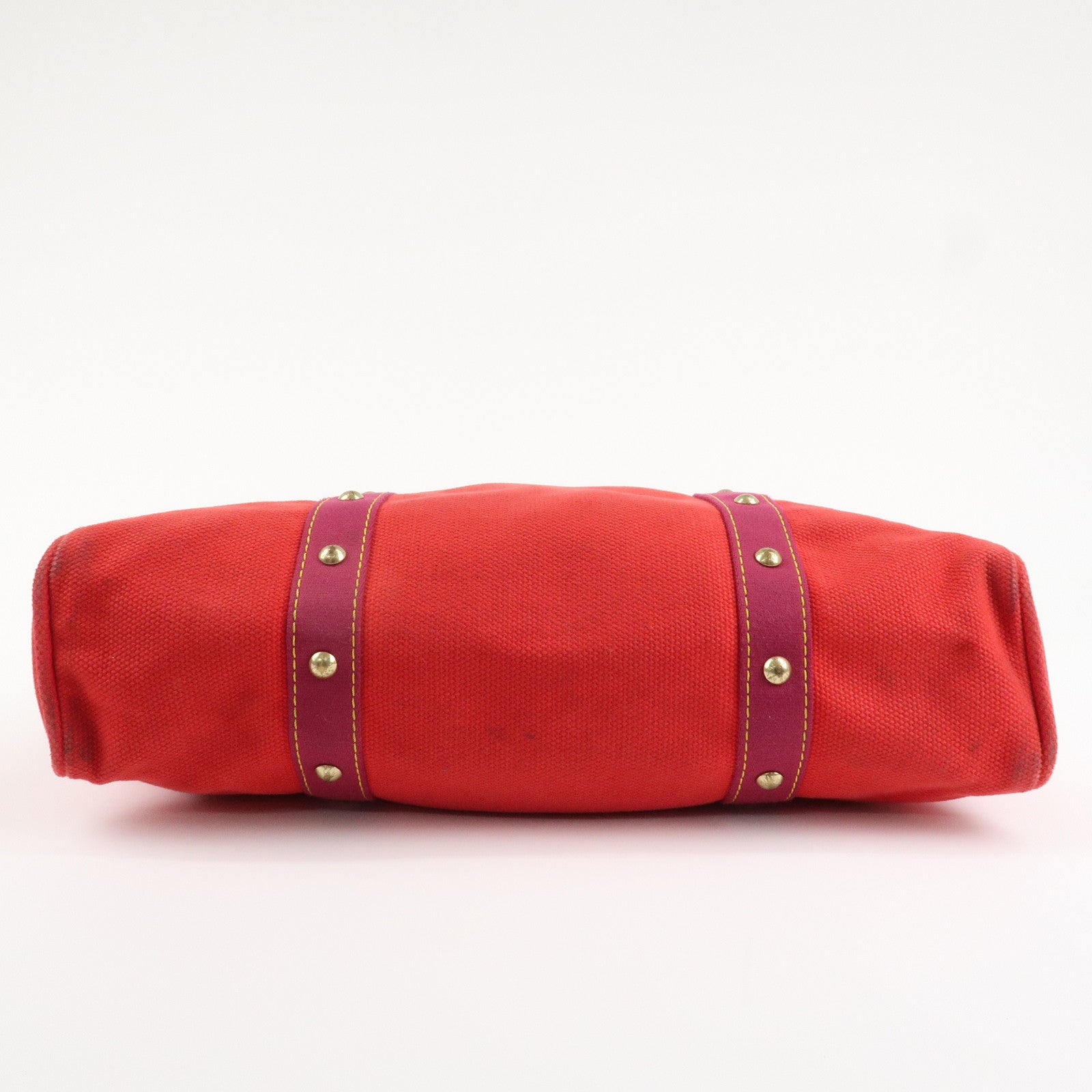 Louis Vuitton Antigua Cabas GM Canvas Shoulder Bag Rouge M40031 Used