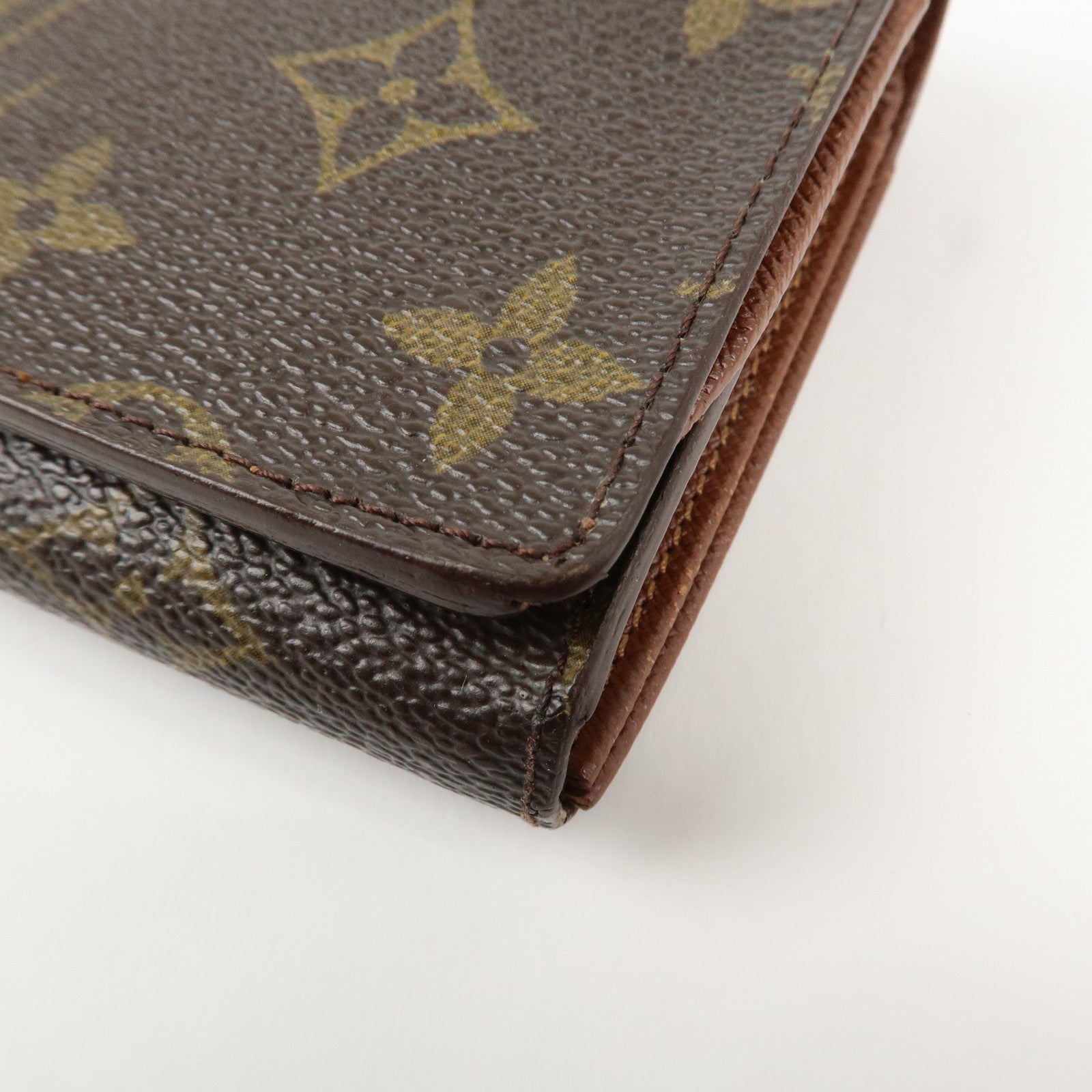 Louis Vuitton Monogram Porte Monnaie Billets Tresor Wallet M61730 Used