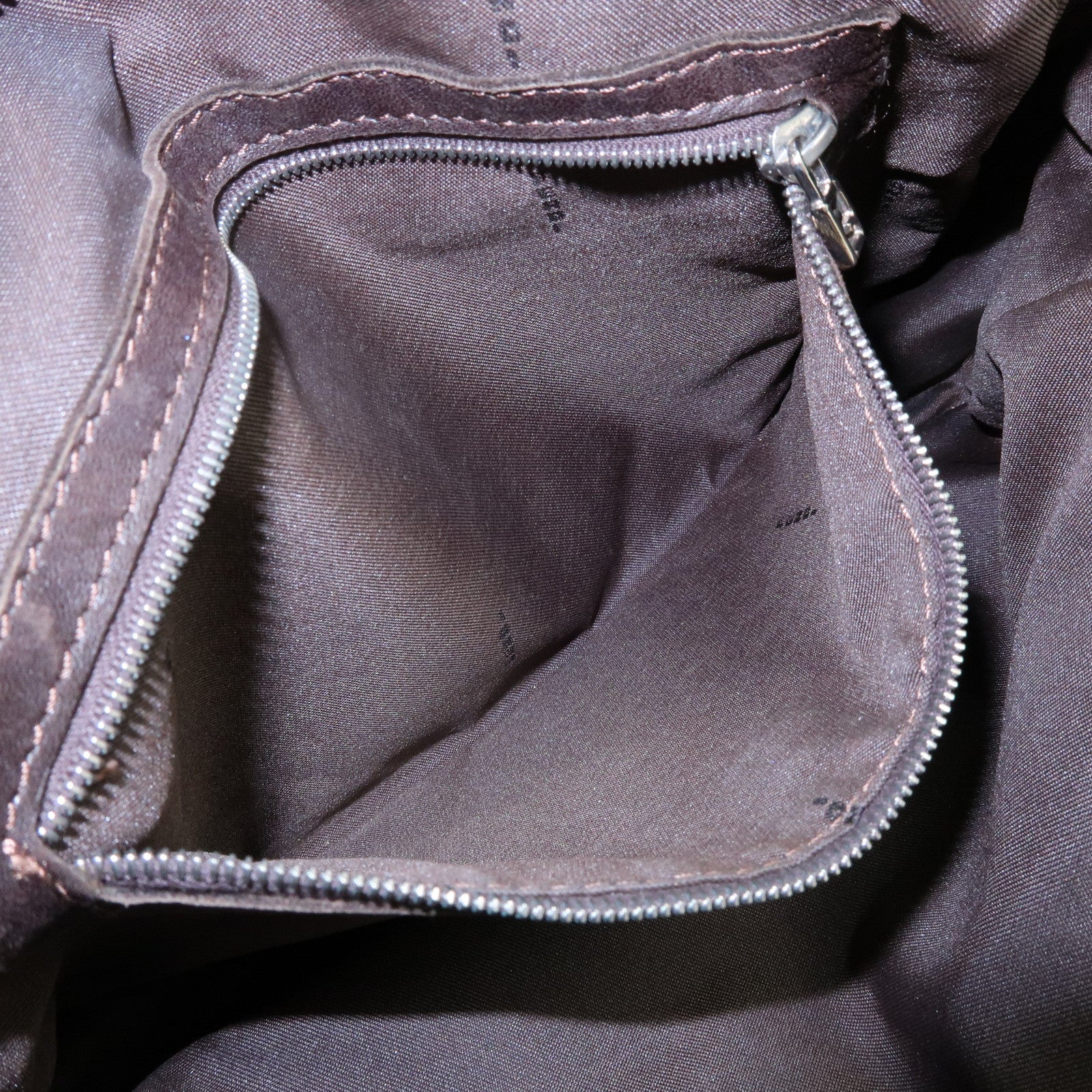 FENDI Leather 2Way Bag Hand Bag Shoulder Bag Brown