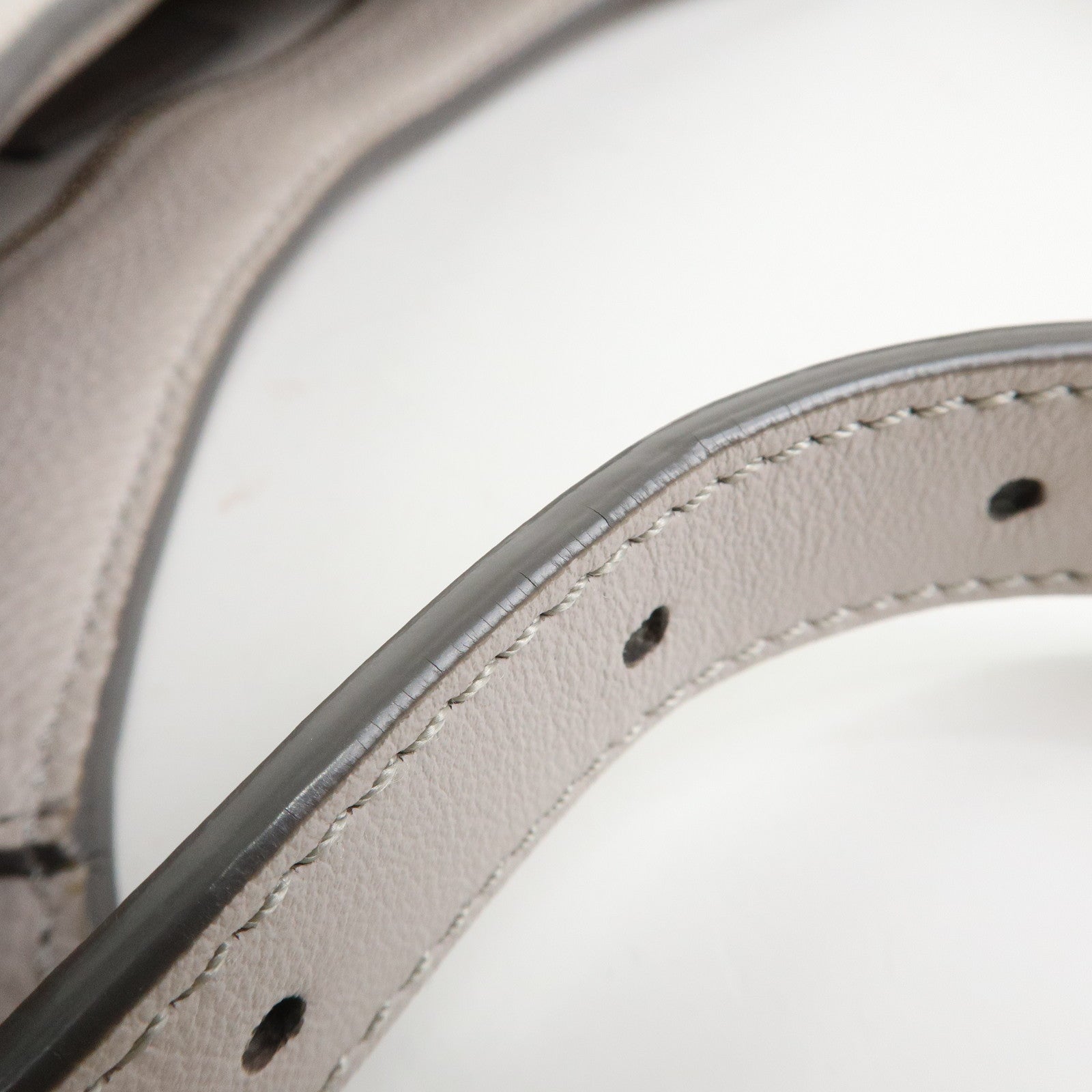 TOD'S OBOE Medium Leather Shoulder Bag Hand Bag Gray