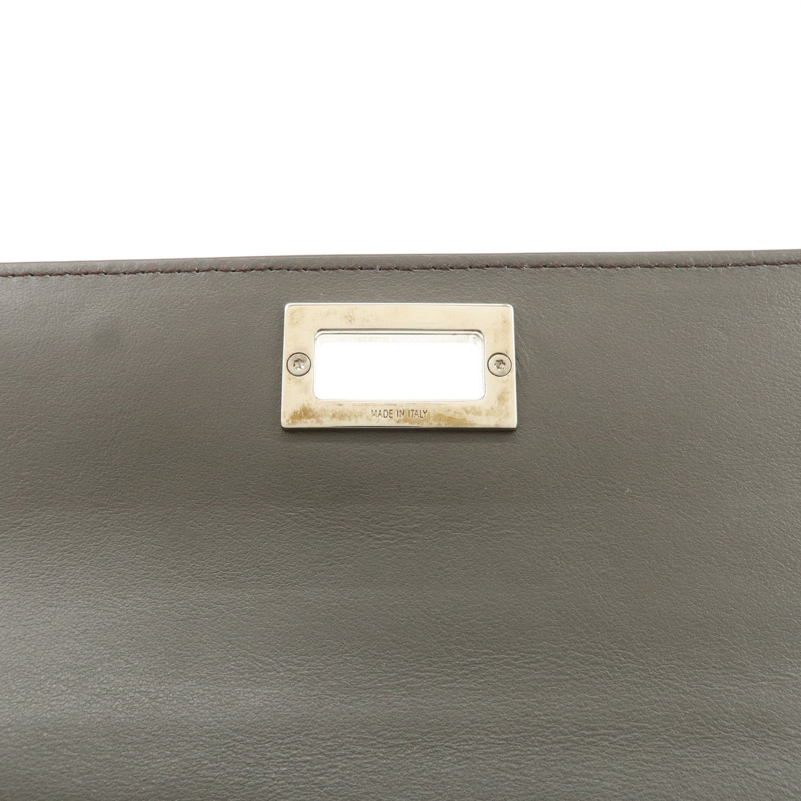 FENDI Peekaboo Leather Bi-fold Continental Wallet Long Wallet 8M0377 Used