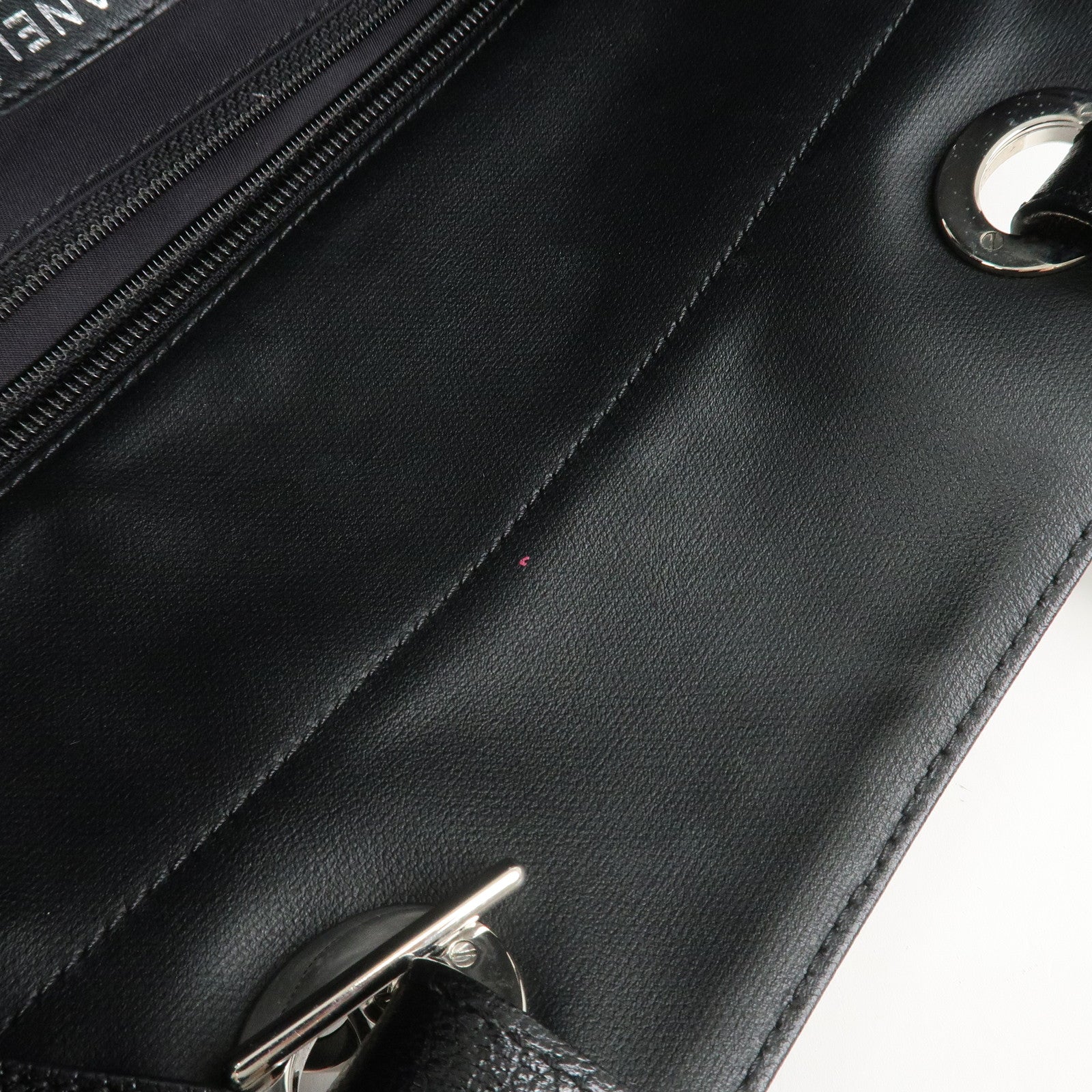 CHANEL Paris Biarritz Tote Bag Hand Bag MM Black A34209