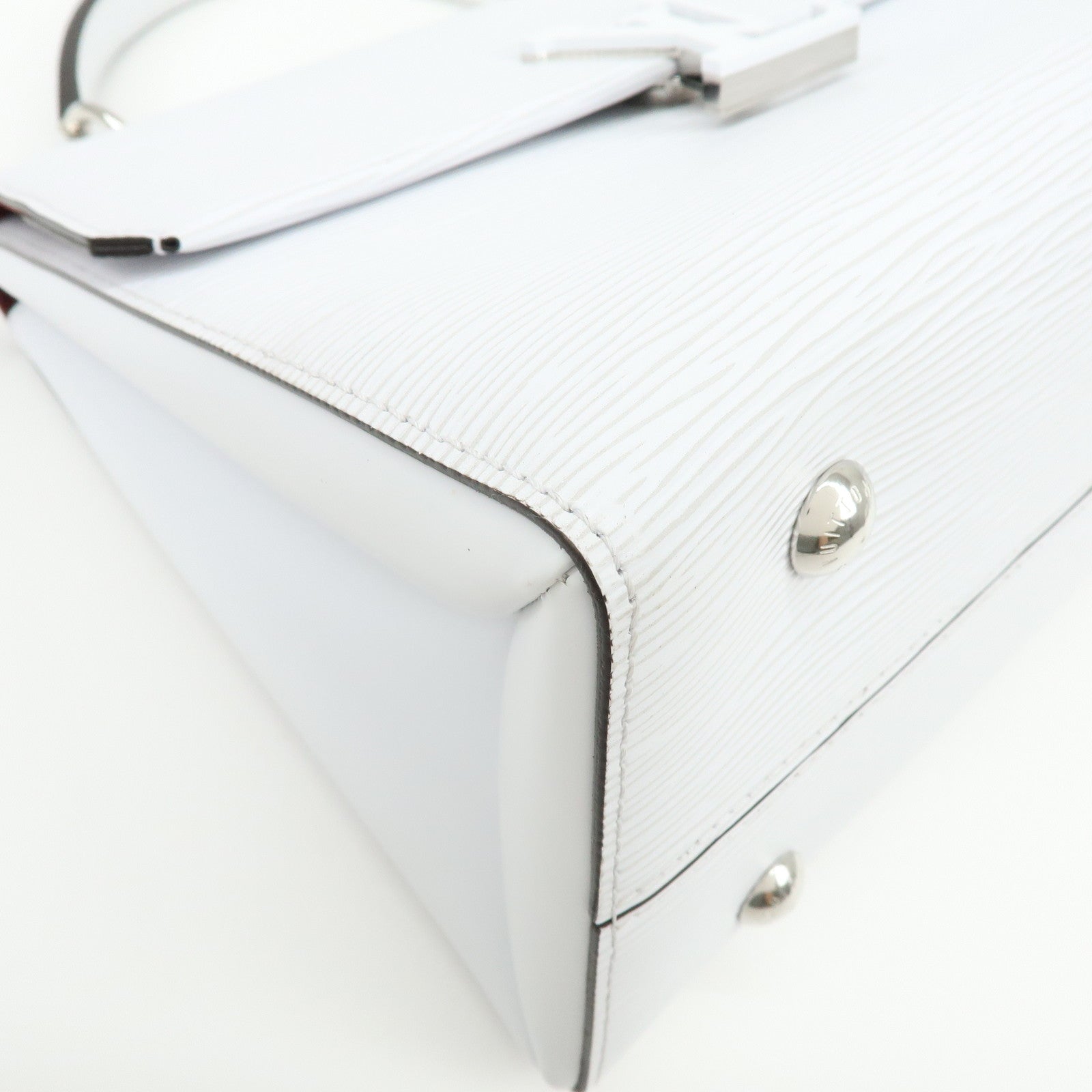 Louis Vuitton Epi Leather Grenelle MM 2Way Hand Bag White M53690