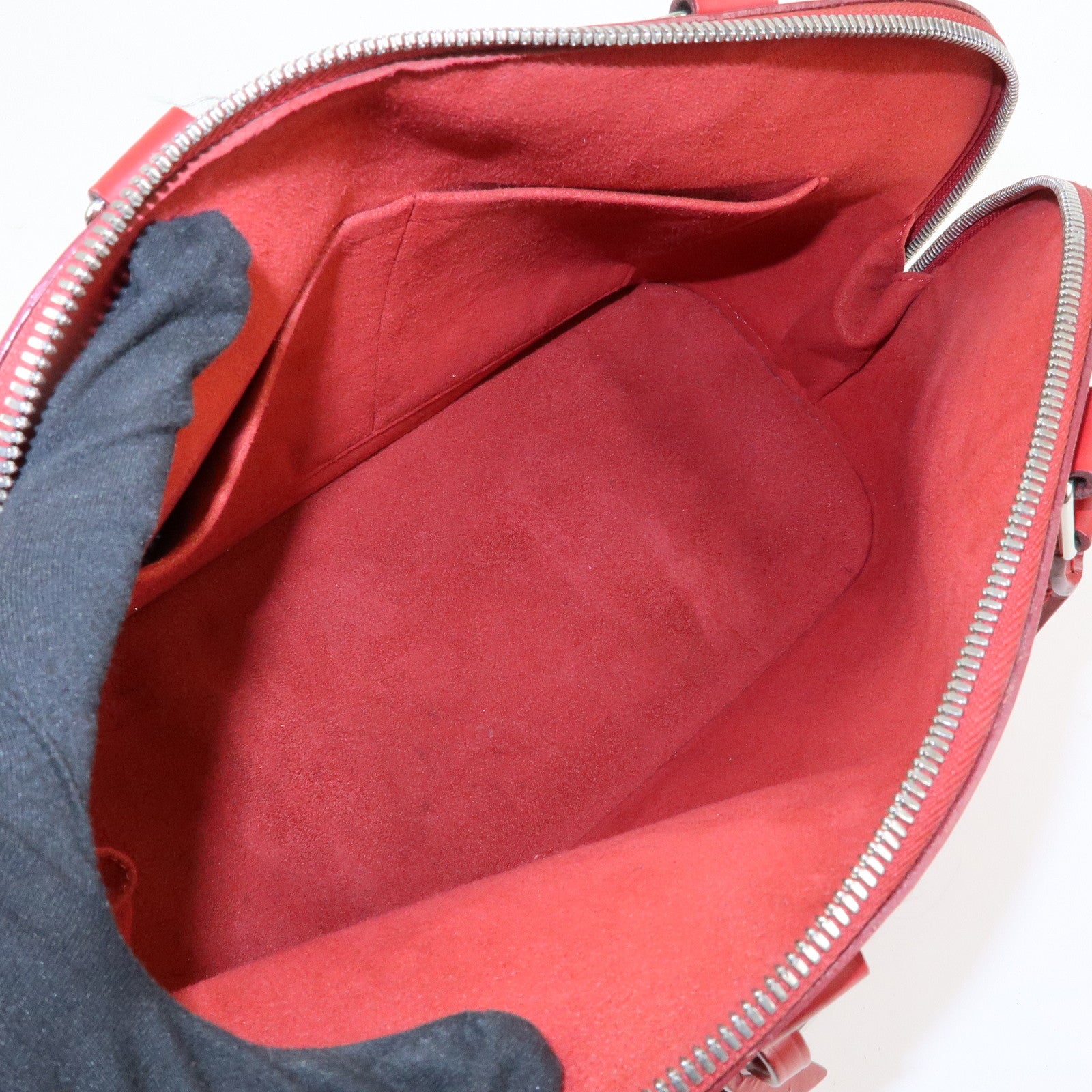Louis Vuitton Epi Alma PM Leather Hand Bag Carmine Red M4058E
