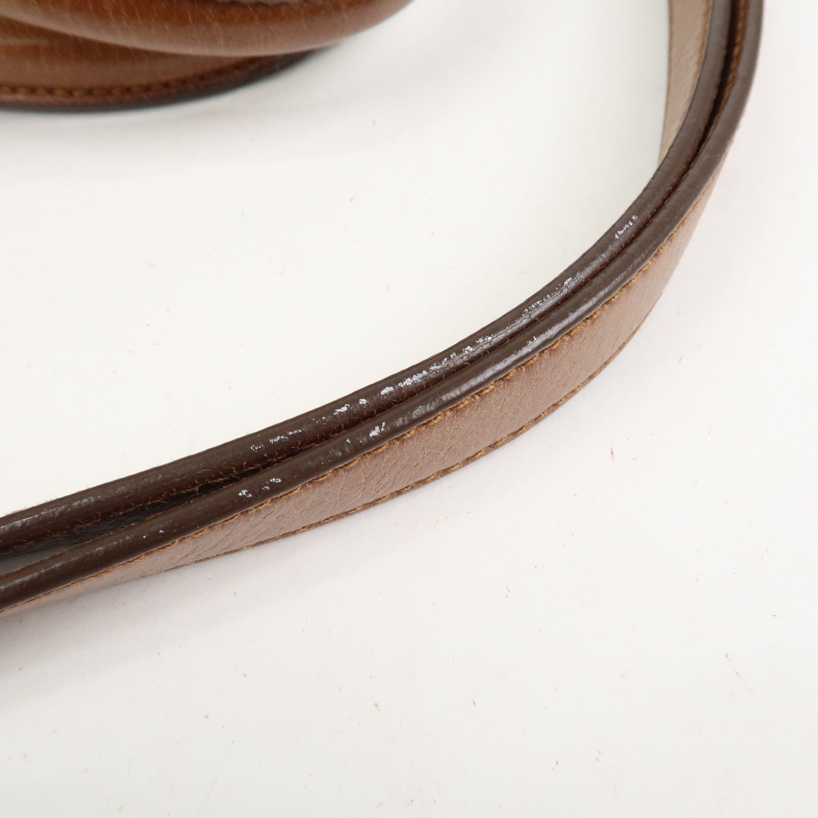 MIU MIU Leather 2Way Ribbon Shoulder Bag Hand Bag Brown RT0365