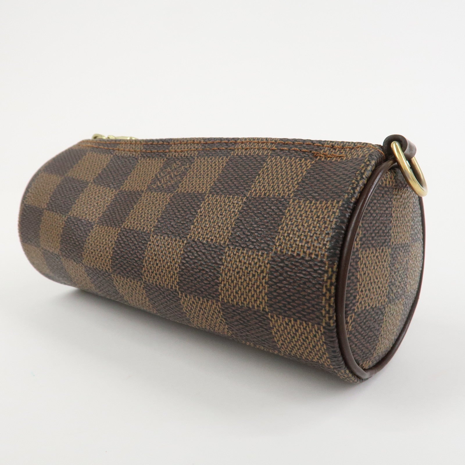 Louis Vuitton Damier Leather Mini Pouch for Papillon Bag Brown