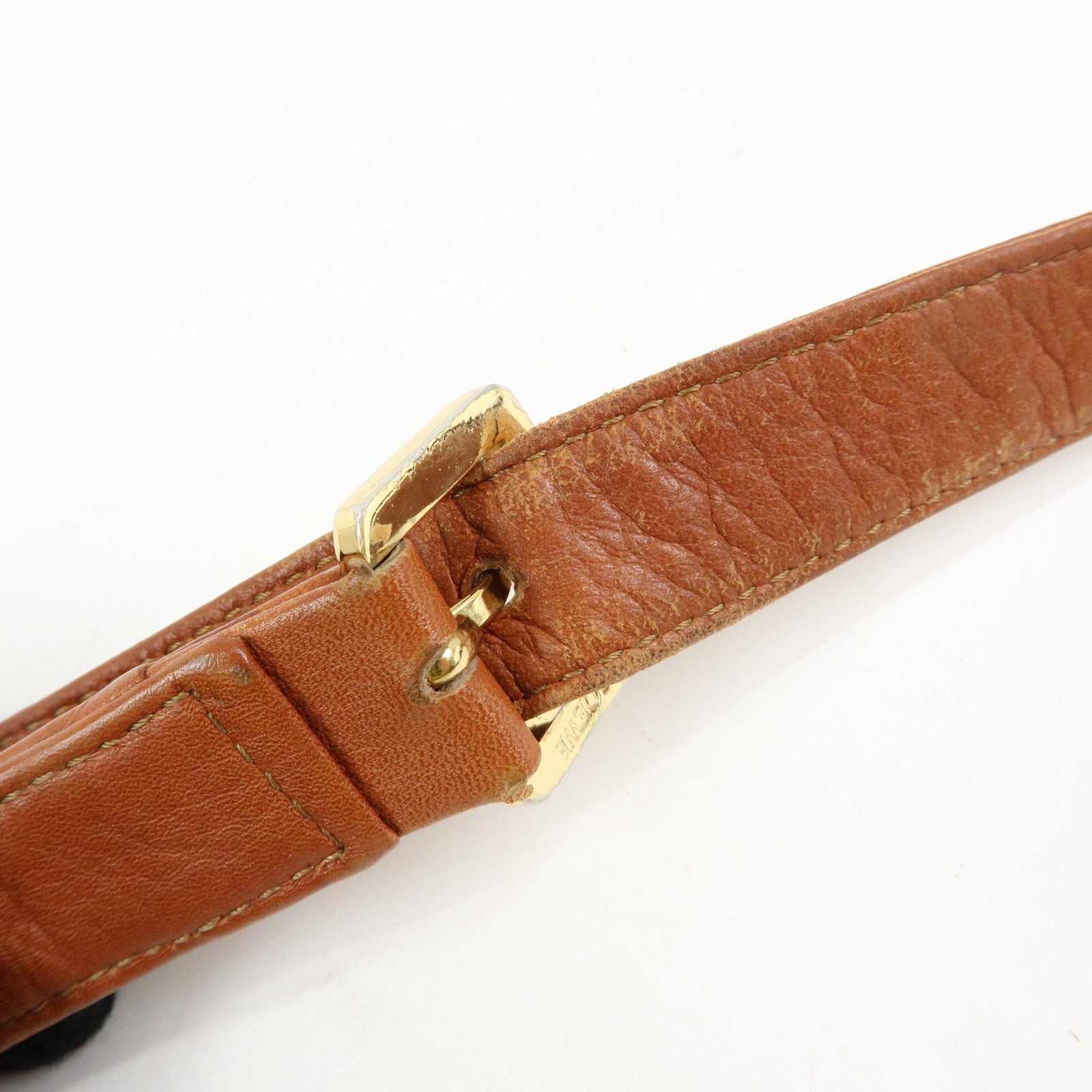 LOEWE Anagram Leather Shoulder Bag Crossbody Bag Brown