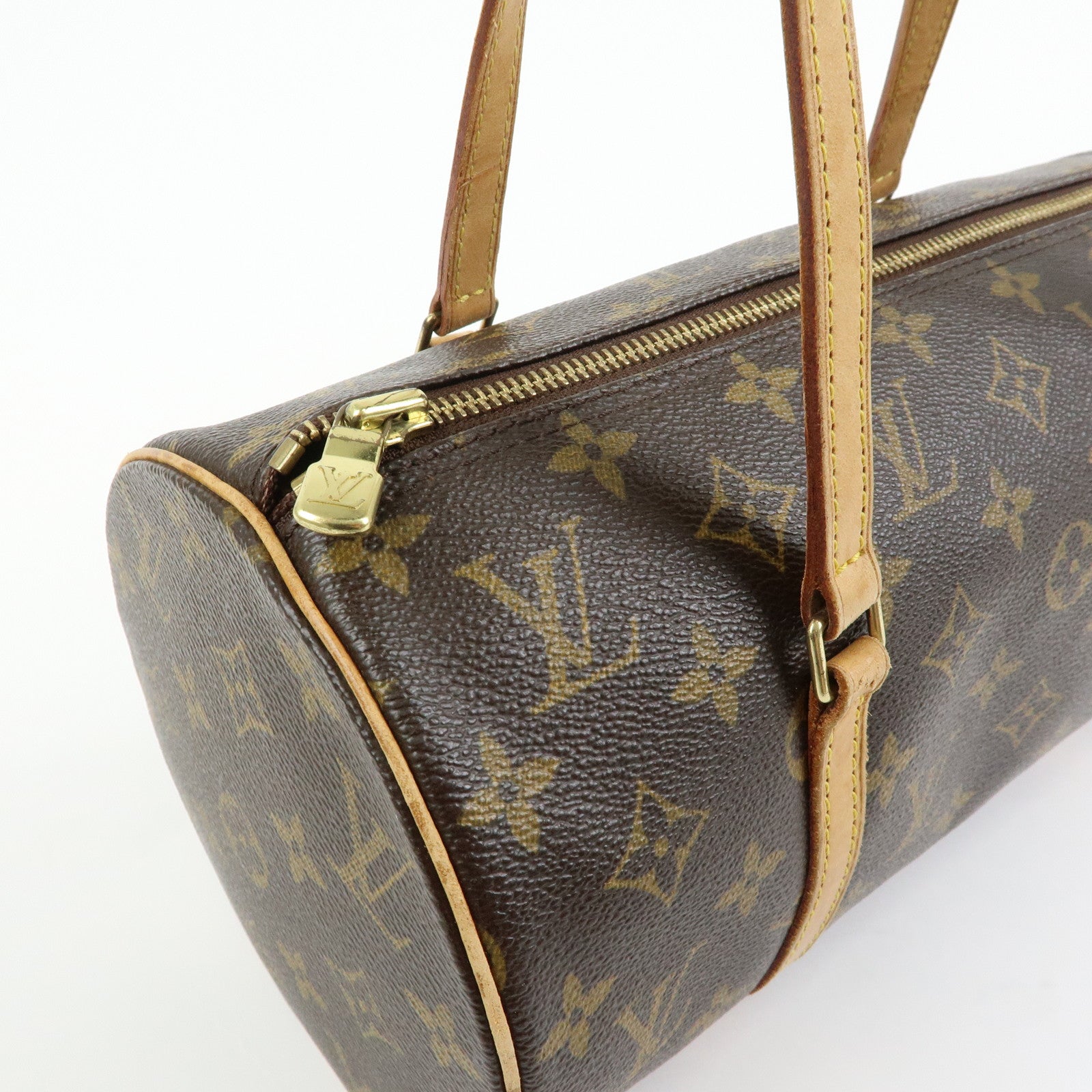 Louis Vuitton Monogram Papillon 30 Hand Bag Brown M51385