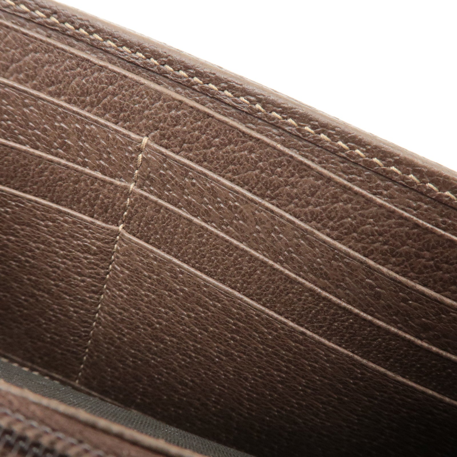 GUCCI Ophidia GG Supreme Leather Chain Wallet Beige Brown 546592 Used