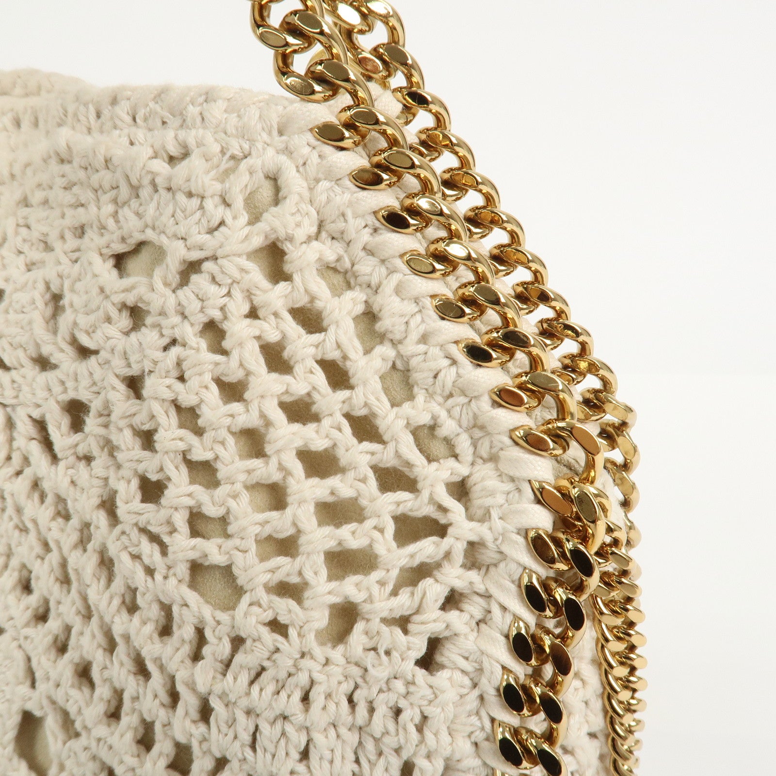 STELLA MCCARTNEY Falabella Cotton 2Way Bag Shoulder Bag Ivory