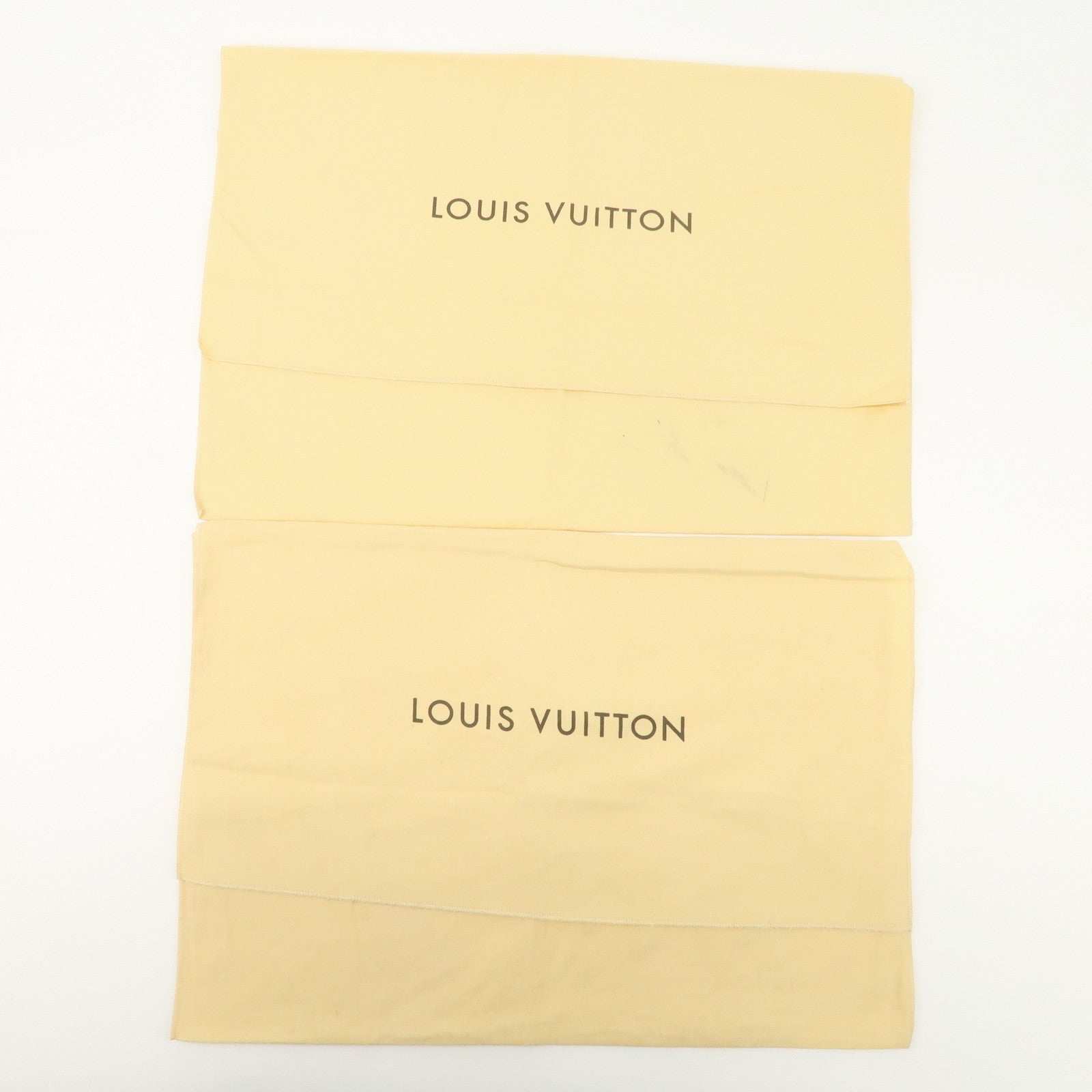Louis Vuitton LV Logo Set Of 12 Dust Bag Storage Bag Flap Style Beige Used