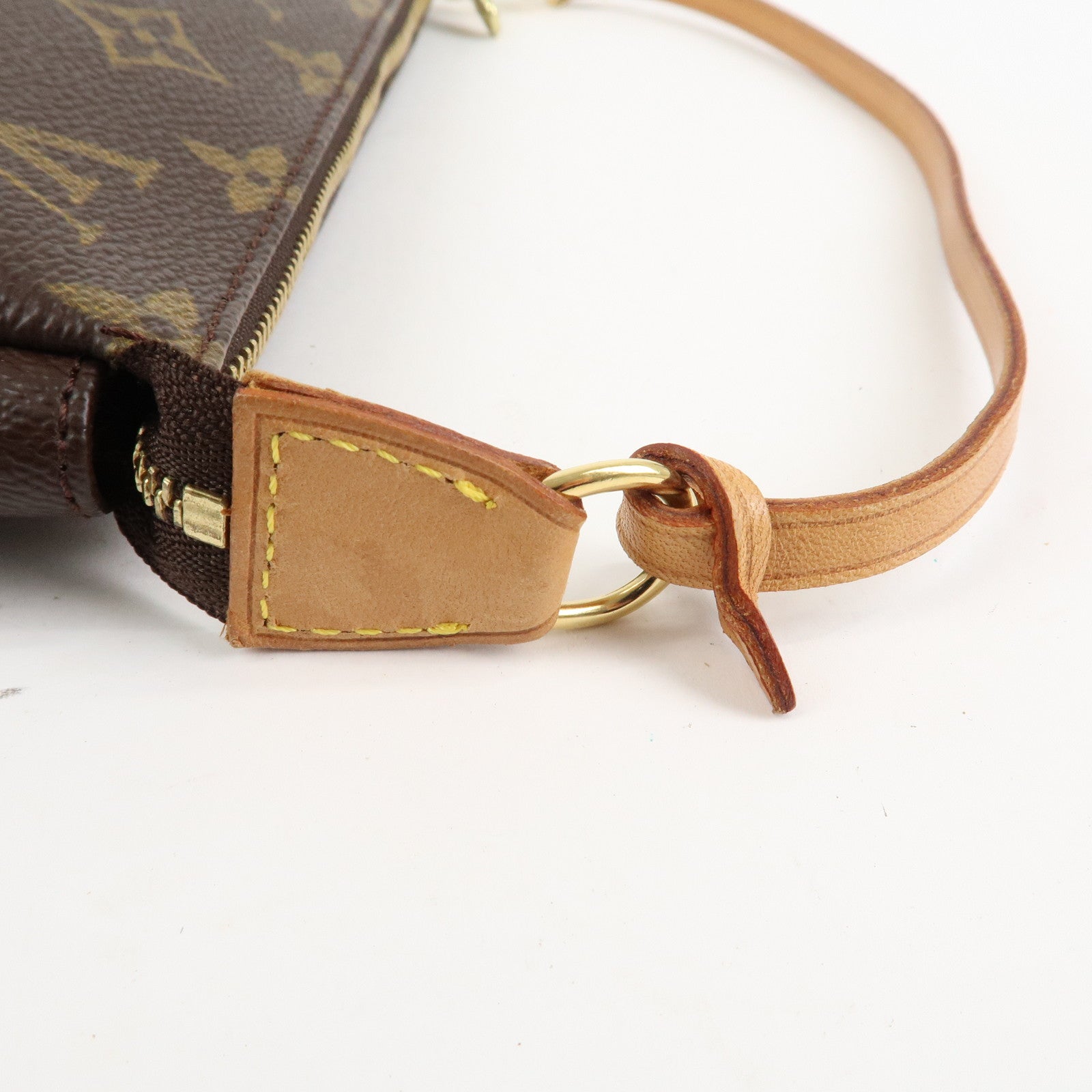 Louis Vuitton Monogram Pochette Accessoires Hand Bag Brown M51980 Used