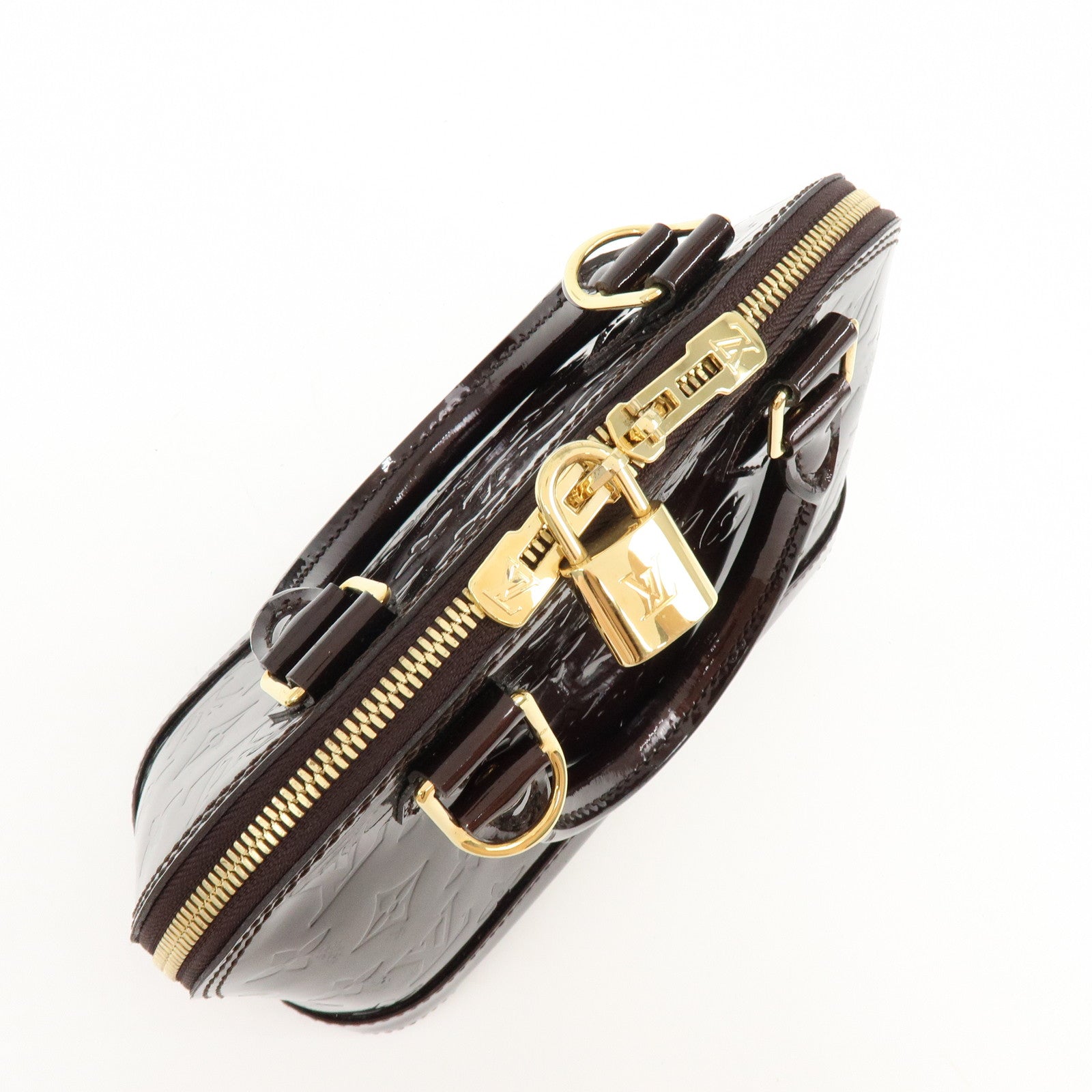 Louis Vuitton Monogram Vernis Alma BB 2Way Bag Amarante M91678