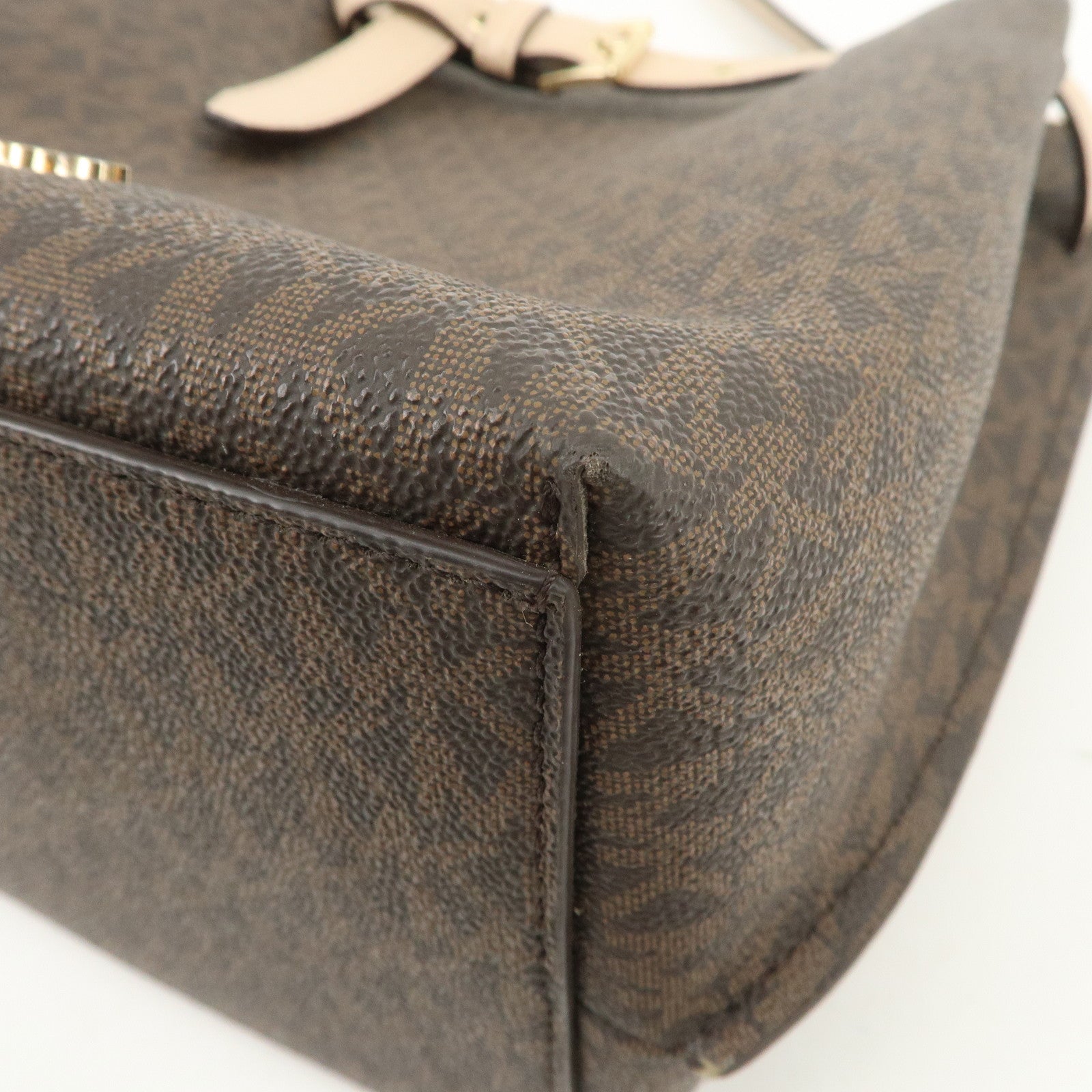 MICHAEL KORS PVC Leather Shoulder Bag Crossbody Bag Brown