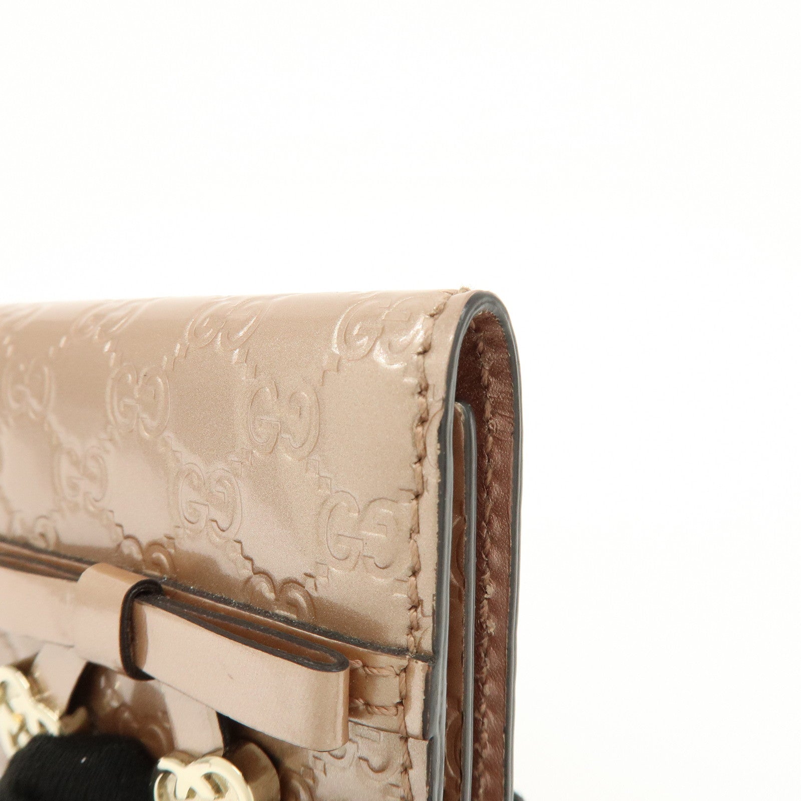 GUCCI Interlocking G Lovely Heart Guccissima Leather KeyCase 322322