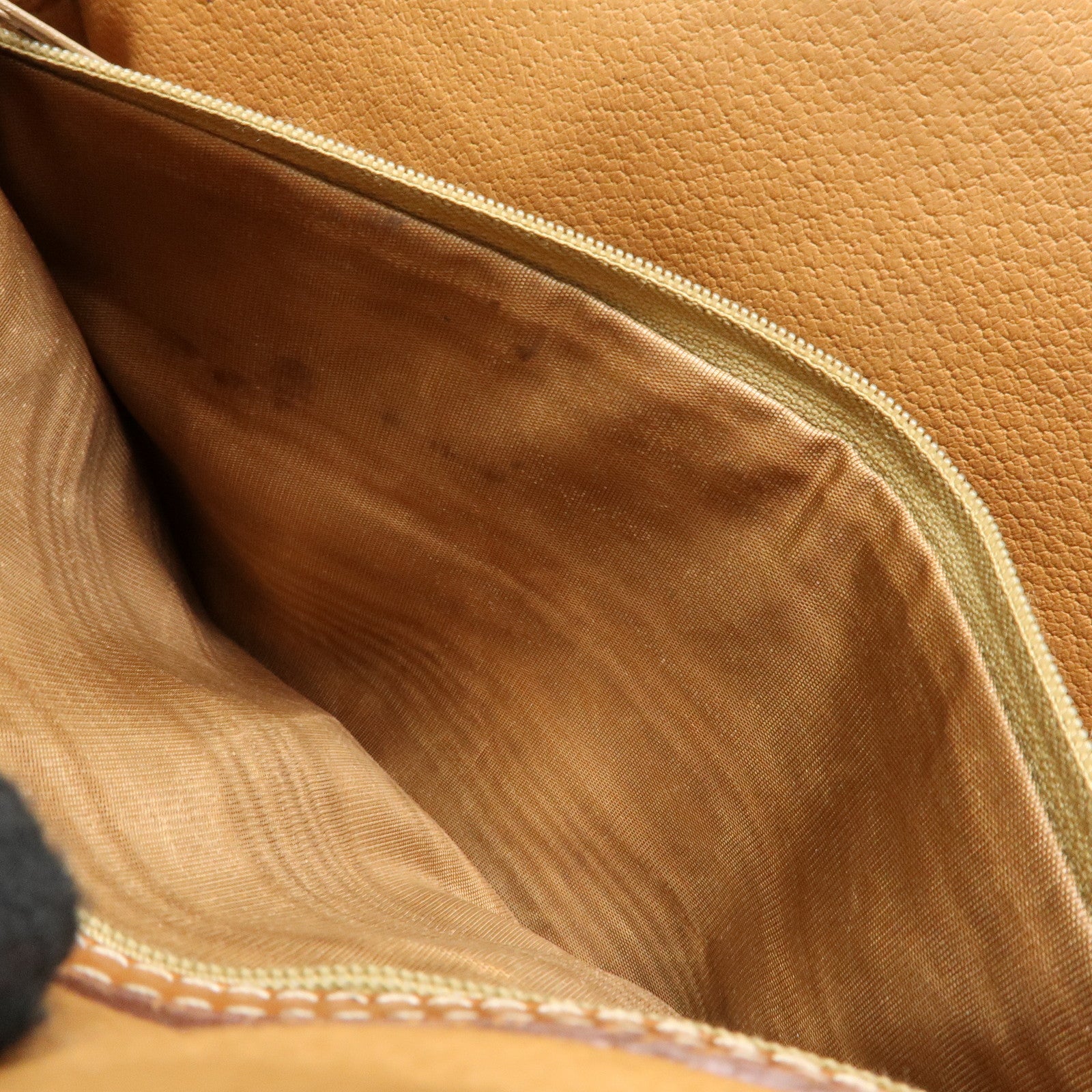 CELINE Macadam PVC Leather Hand Bag Brown