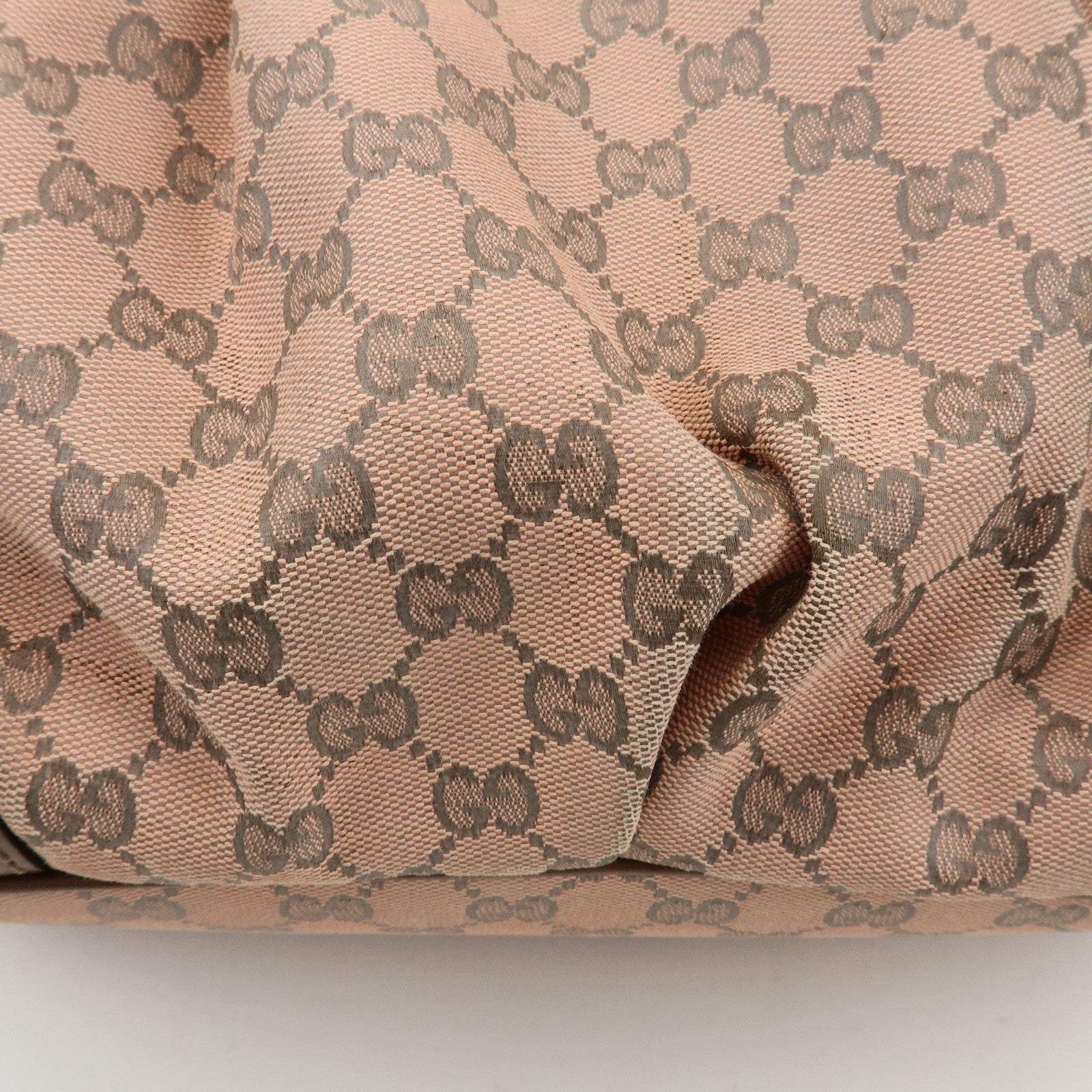 GUCCI Sukey Interlocking G GG Canvas Leather 2Way Bag Pink 247902