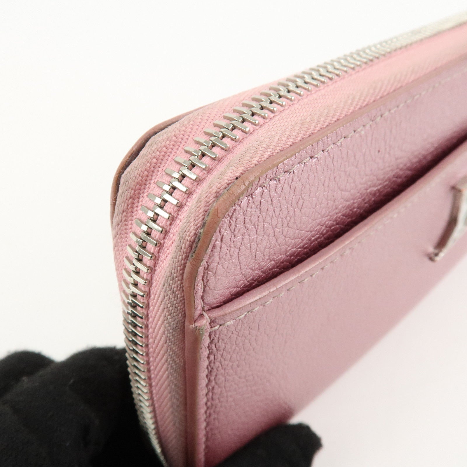 Louis Vuitton Calf Leather Zippy Lock Me Wallet Crystal Rose M69812 Used