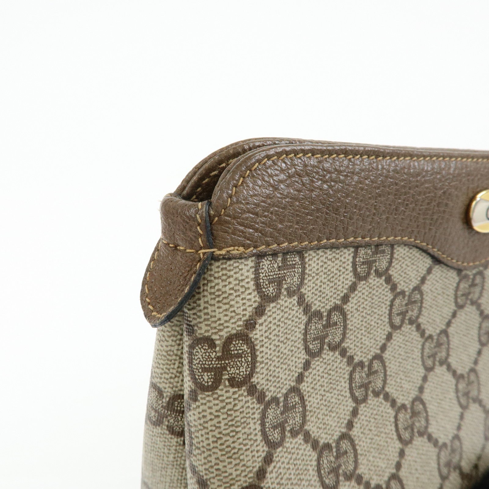 GUCCI Old Gucci GG Supreme PVC Leather Cosmetic Pouch 89.01.020