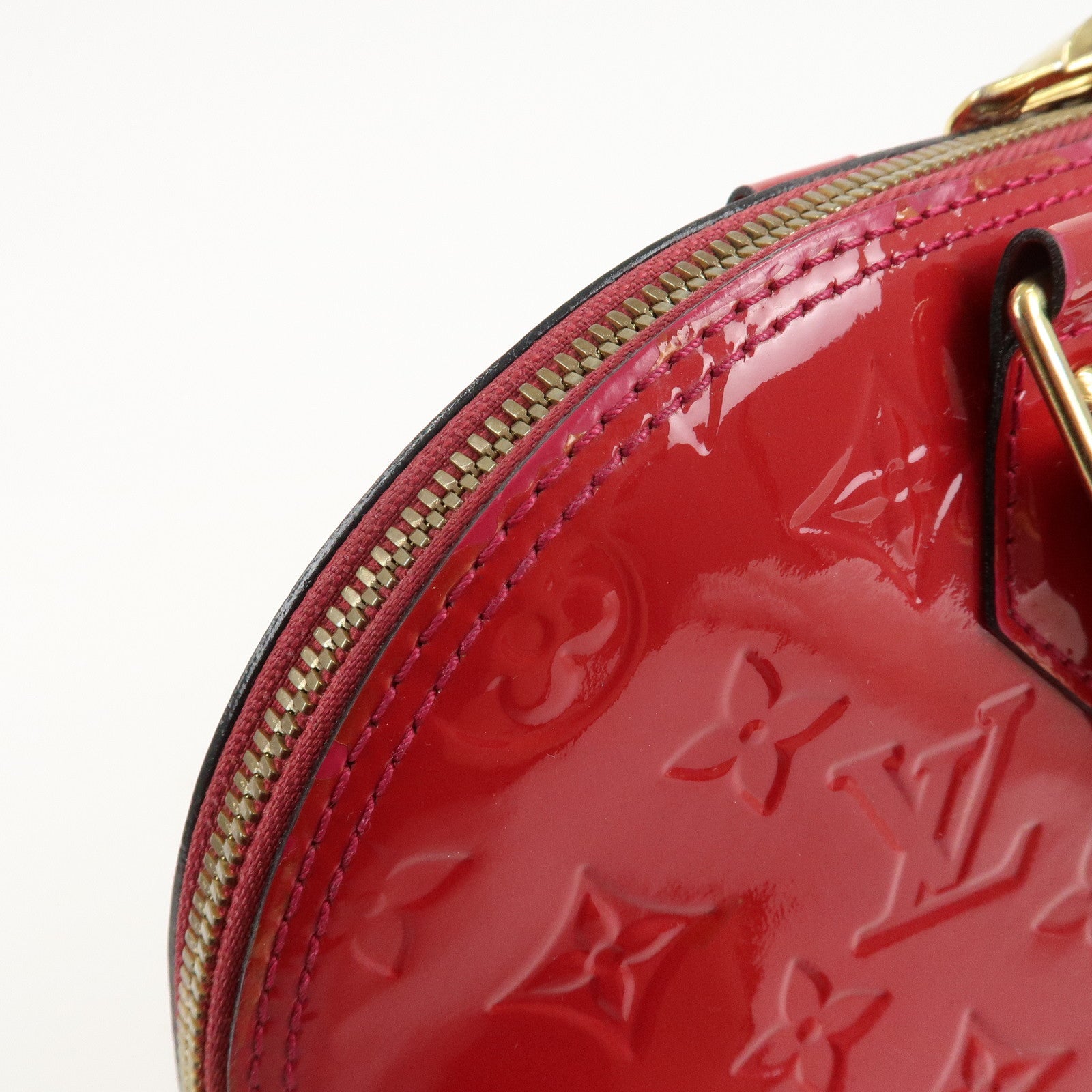 Louis Vuitton Monogram Vernis Alma PM Hand Bag Rose Indien M91770 Used