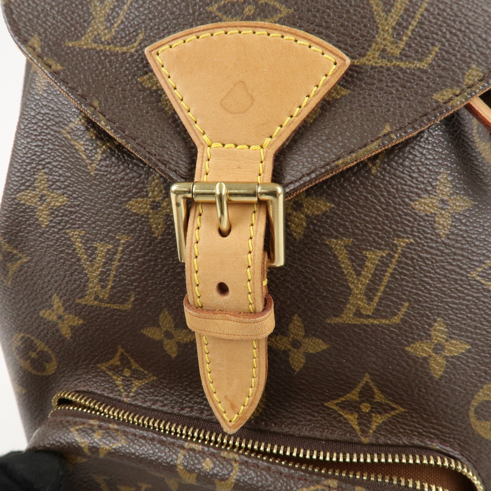Louis Vuitton Monogram Montsouris MM Back Pack Bag M51136 Used