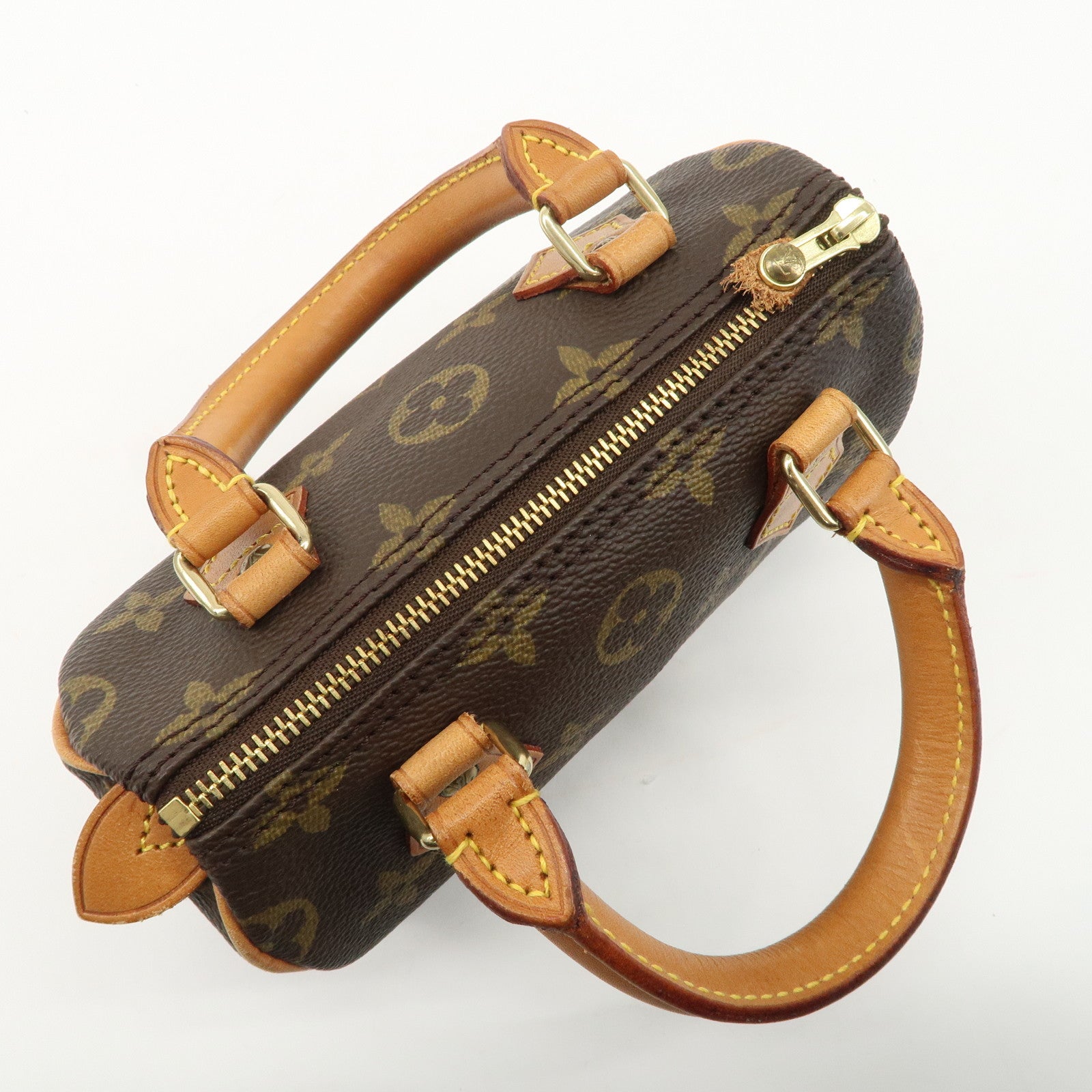 Louis Vuitton Monogram Mini Speedy & Strap Brown M41534 Used