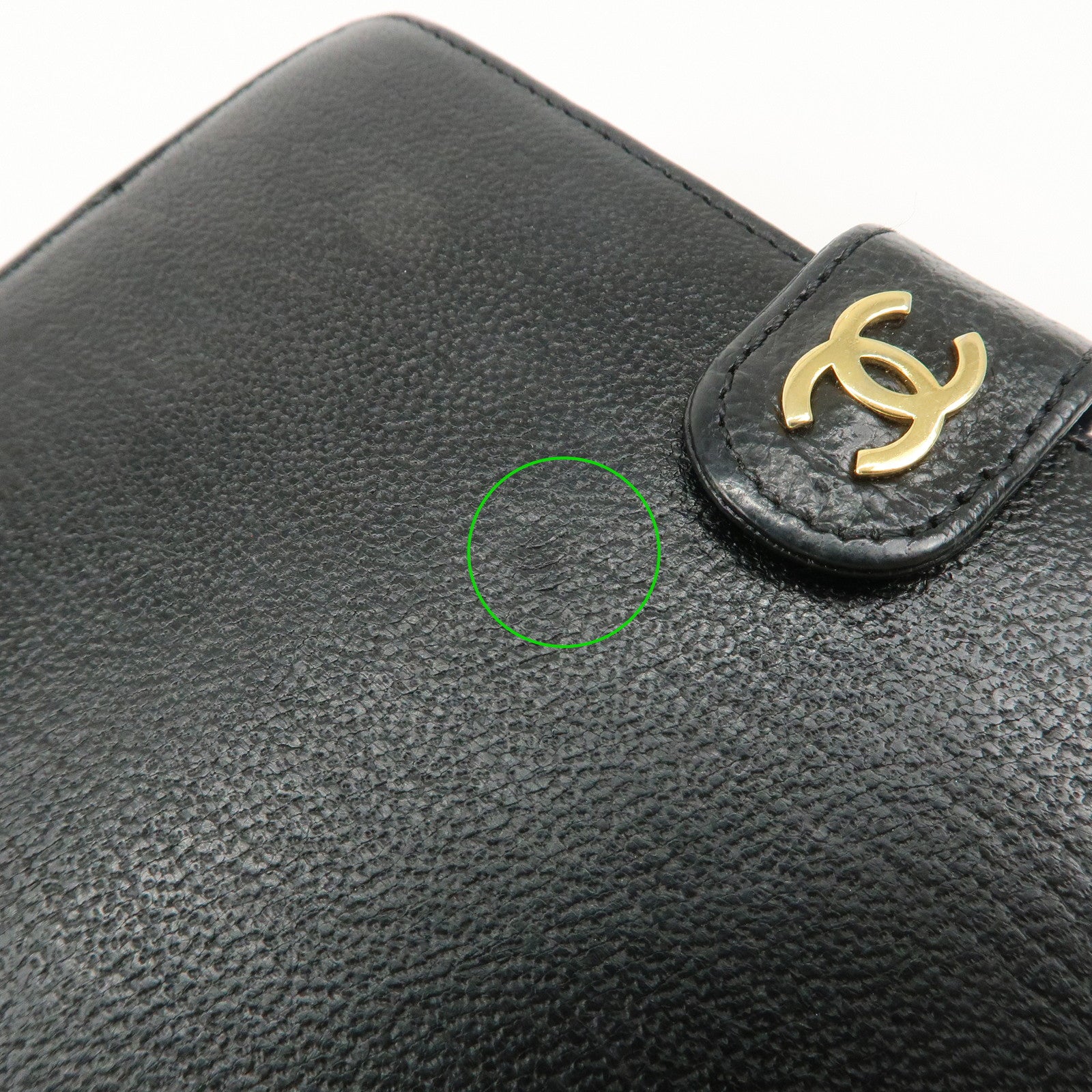 CHANEL COCO Mark Leather Agenda Cover Planner Cover Black Used