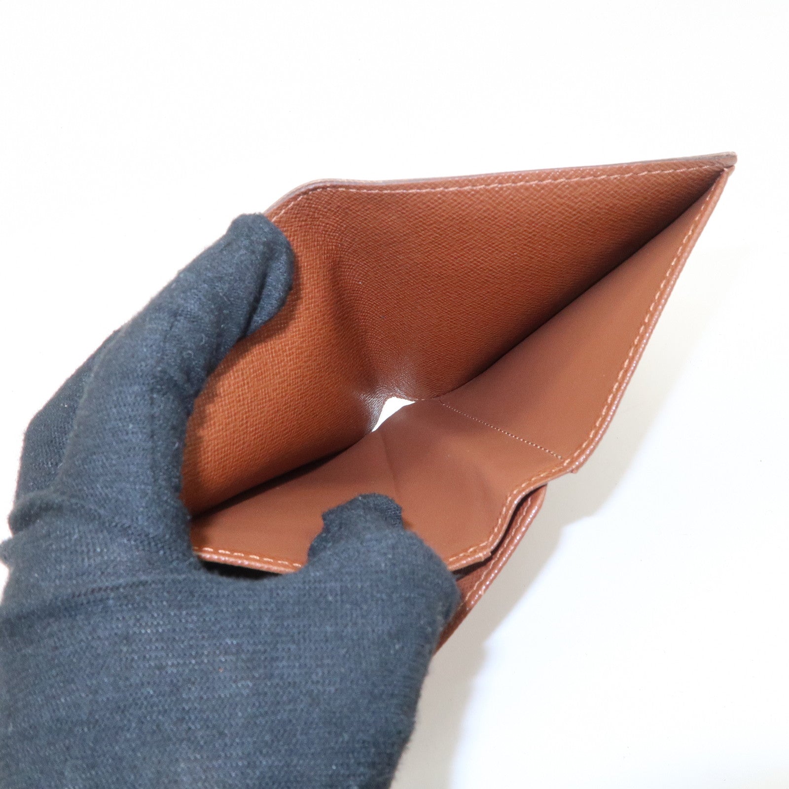 Louis Vuitton Monogram Tri- Fold Card Case Brown M61731 Used