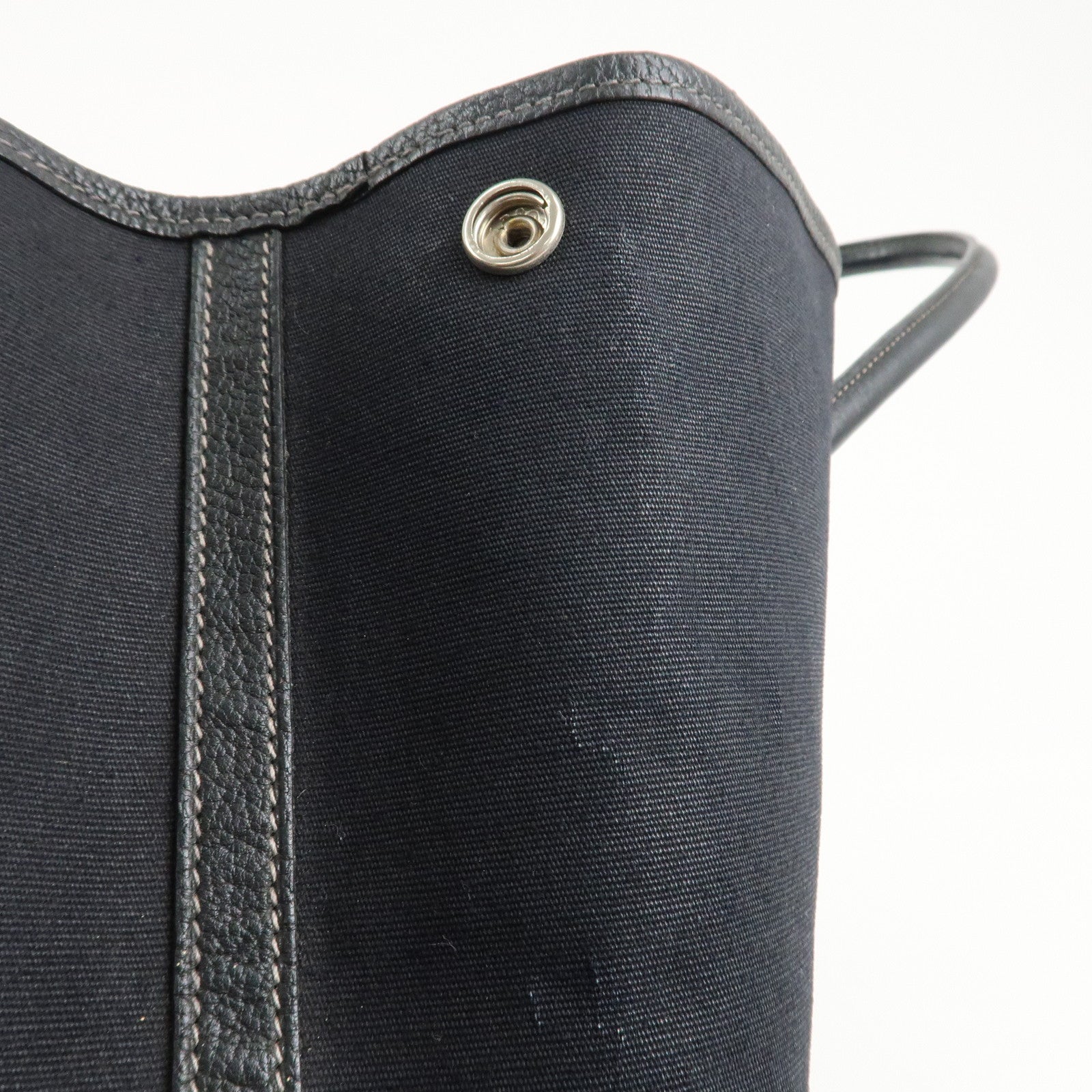 HERMES Toile Officier Negonda Garden Party PM I Stamped Tote Bag Used