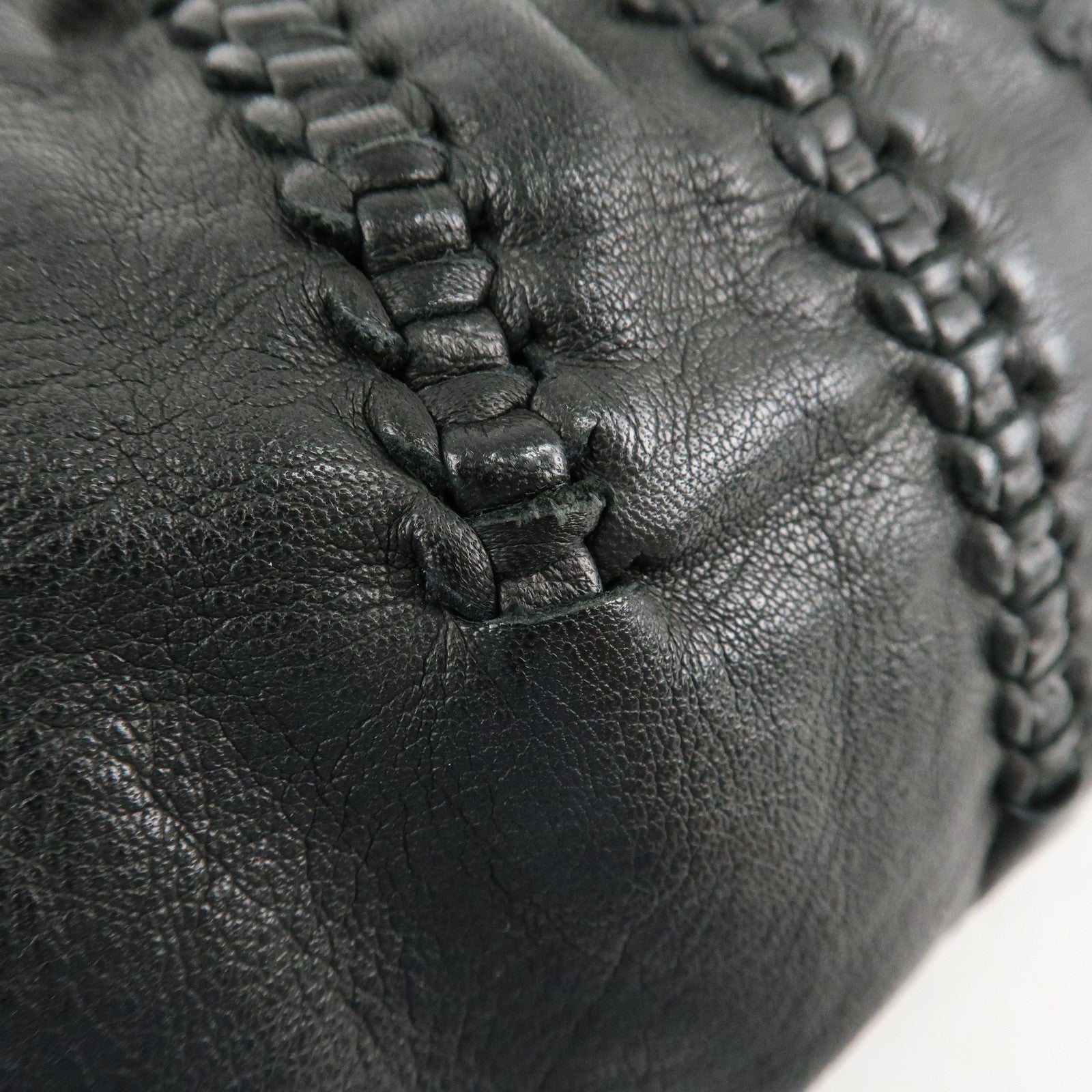 Ferragamo Gancini Leather Shoulder Bag Hand Bag Black Used