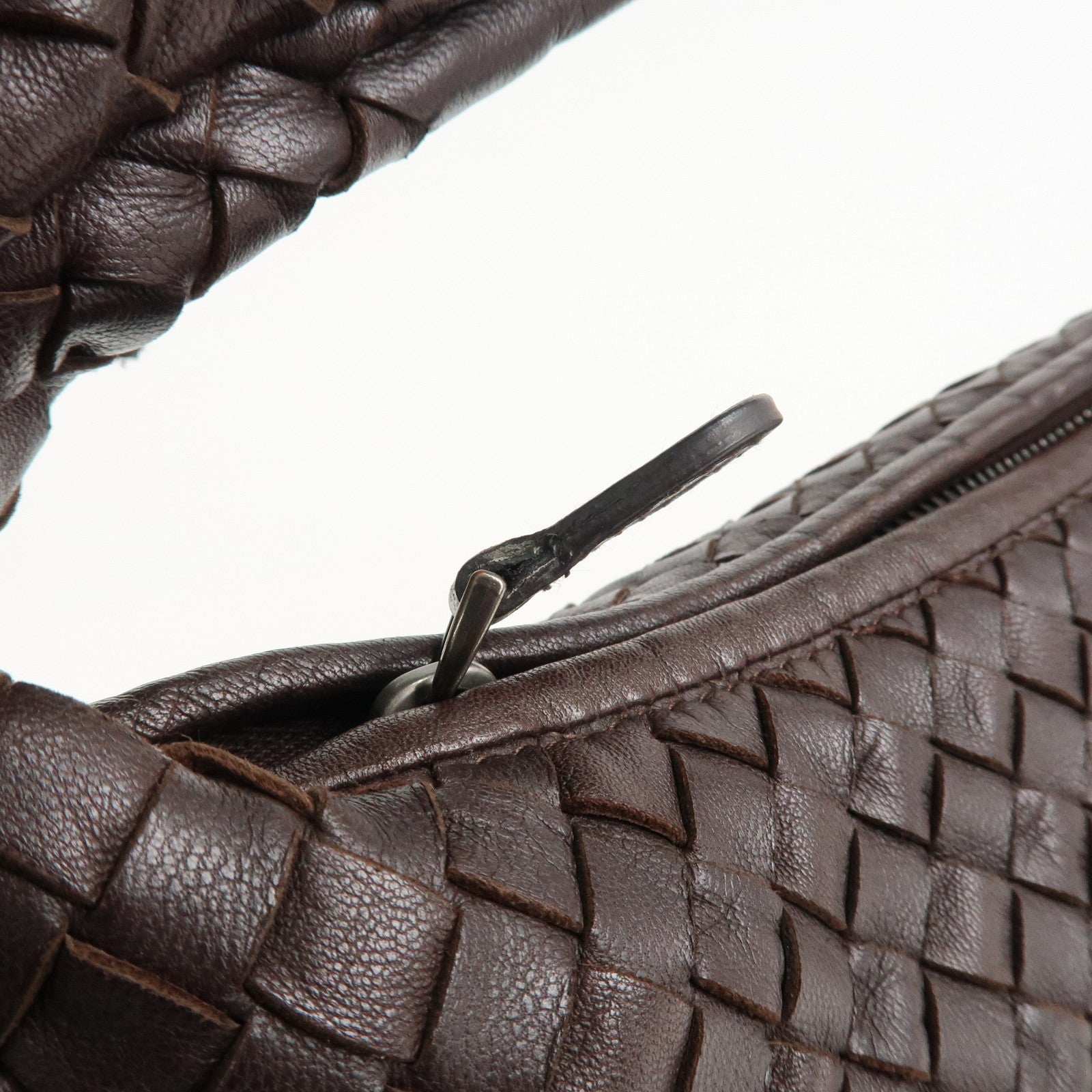 BOTTEGA VENETA Hobo Intrecciato Leather Shoulder Bag Brown 115653 Used