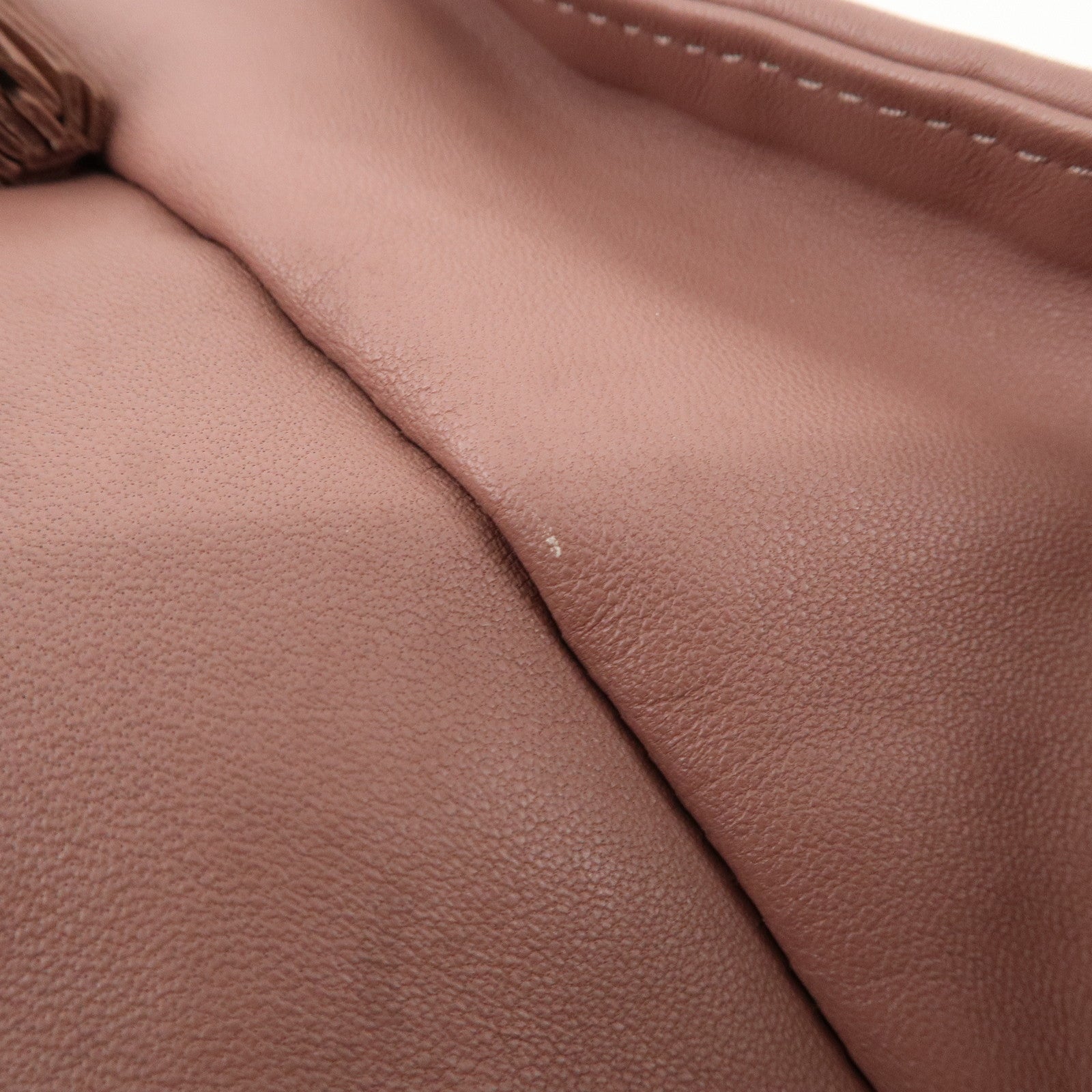 BOTTEGA VENETA Intrecciato Leather Shoulder Bag 323765 Used