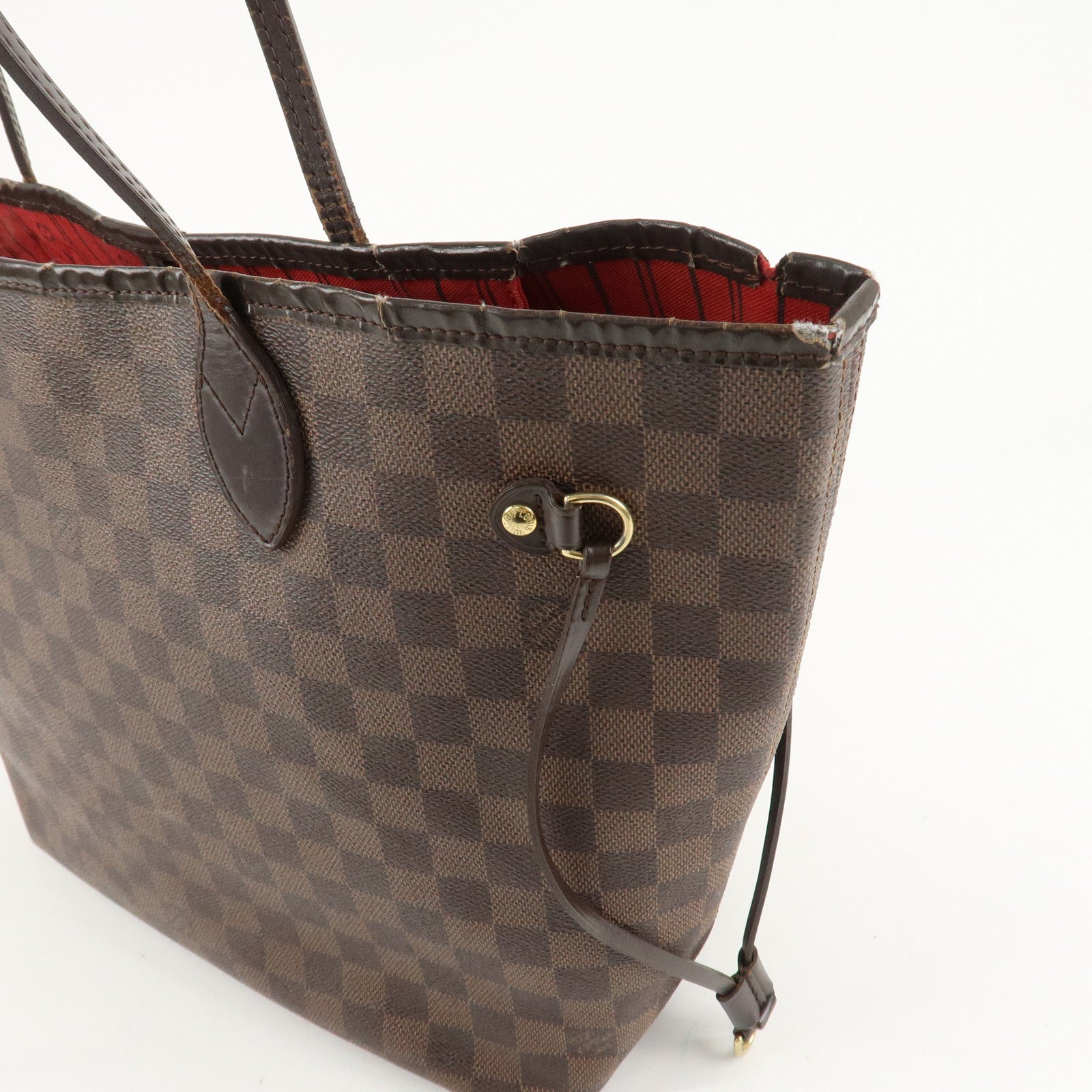 Louis Vuitton Damier Neverfull MM Tote Bag Brown M41358 Used