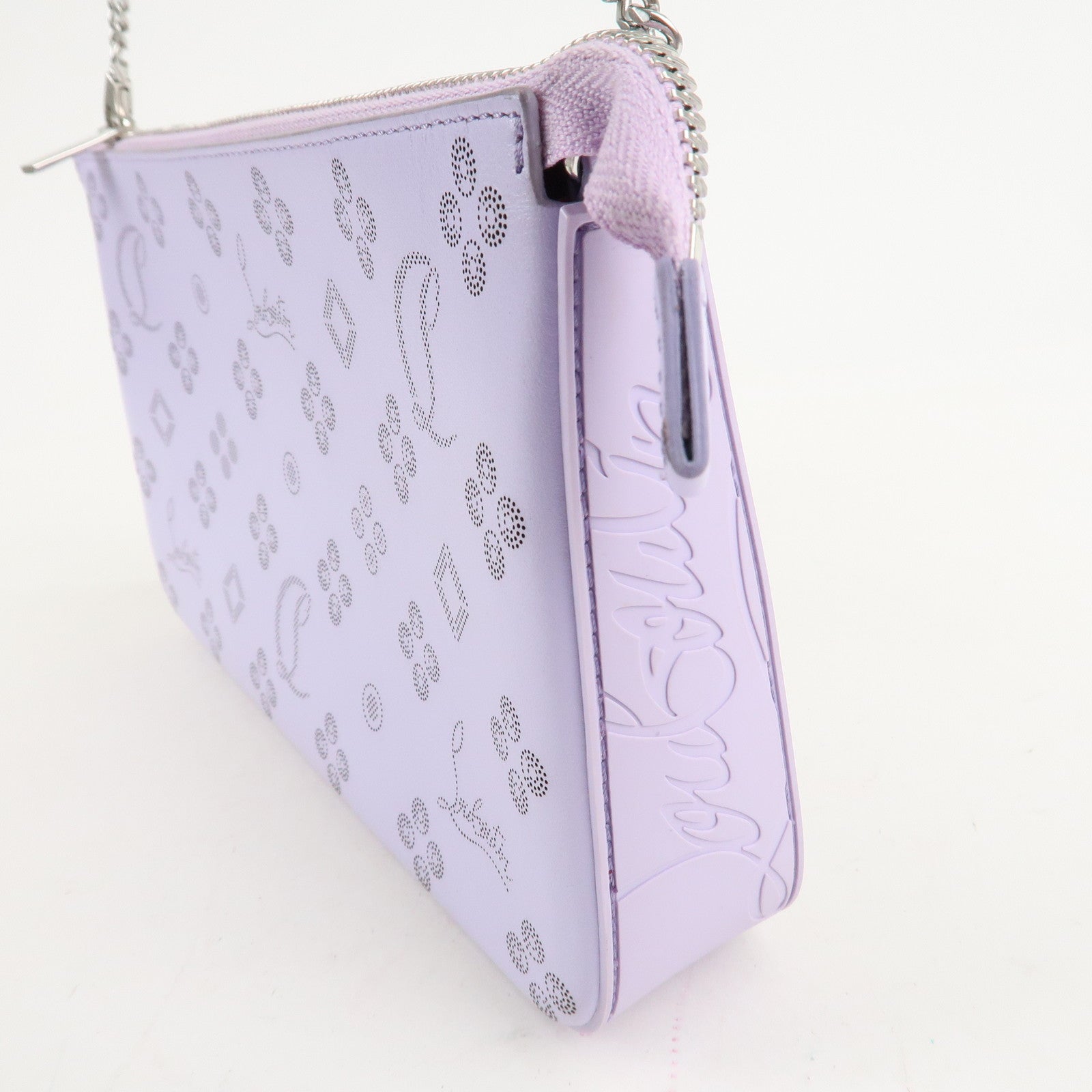Christian Louboutin Loubila Chain Shoulder Bag Light Purple Used
