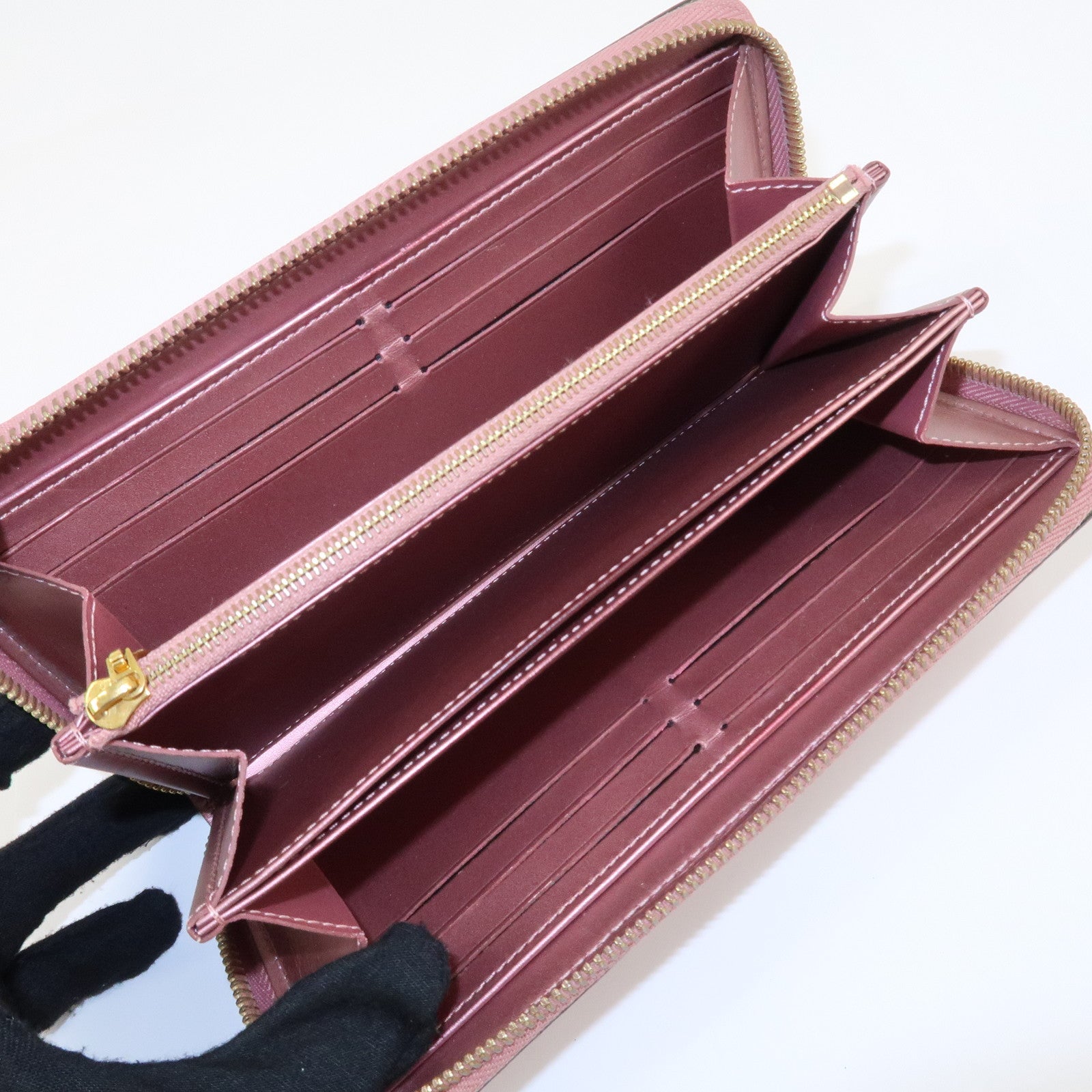 Louis Vuitton Monogram Vernis Zippy Long Wallet Used