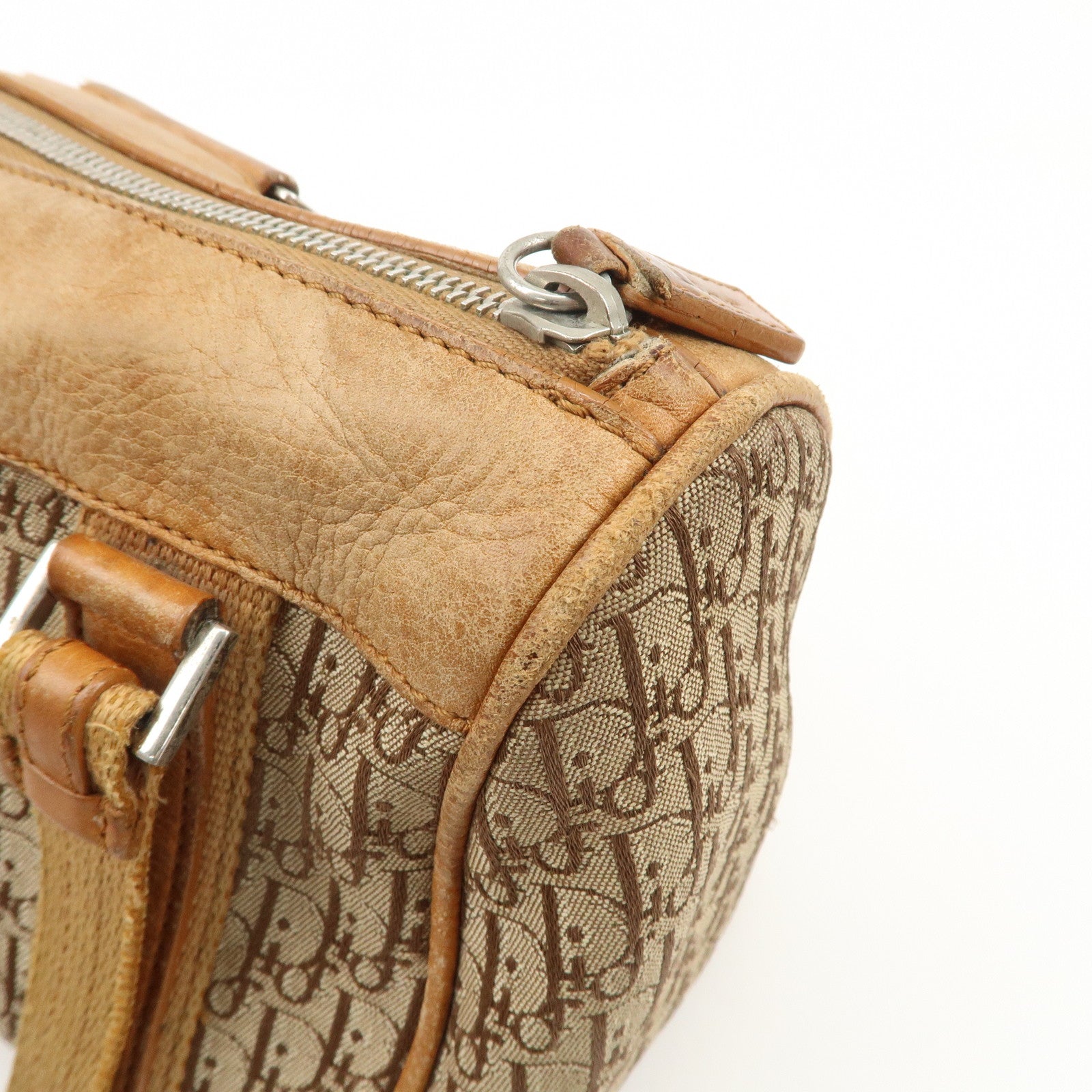 Christian Dior Trotter Street Chic Canvas Leather Mini Boston Bag Used