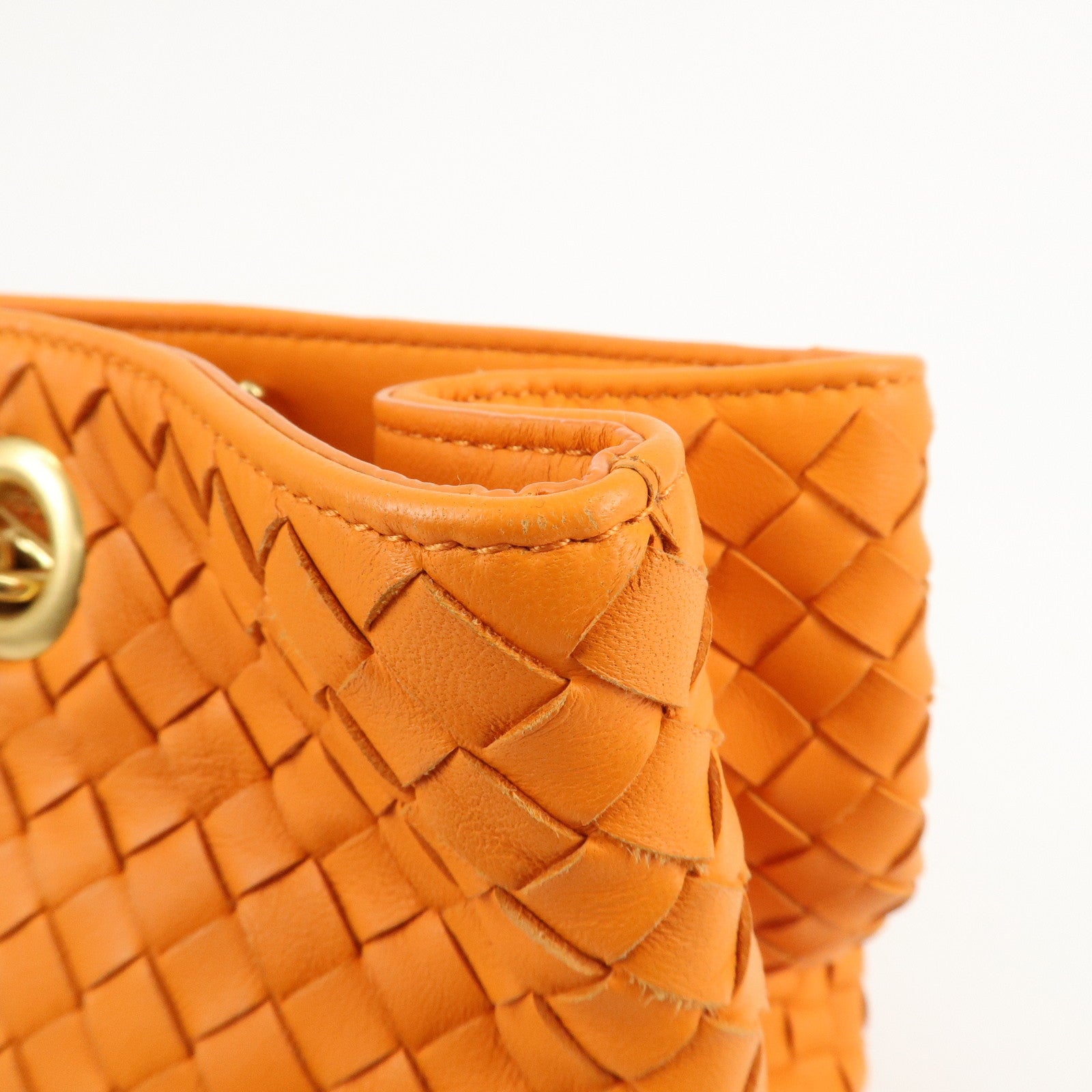 BOTTEGA VENTA Intrecciato Leather Shoulder Bag Hand Bag 428052 Used