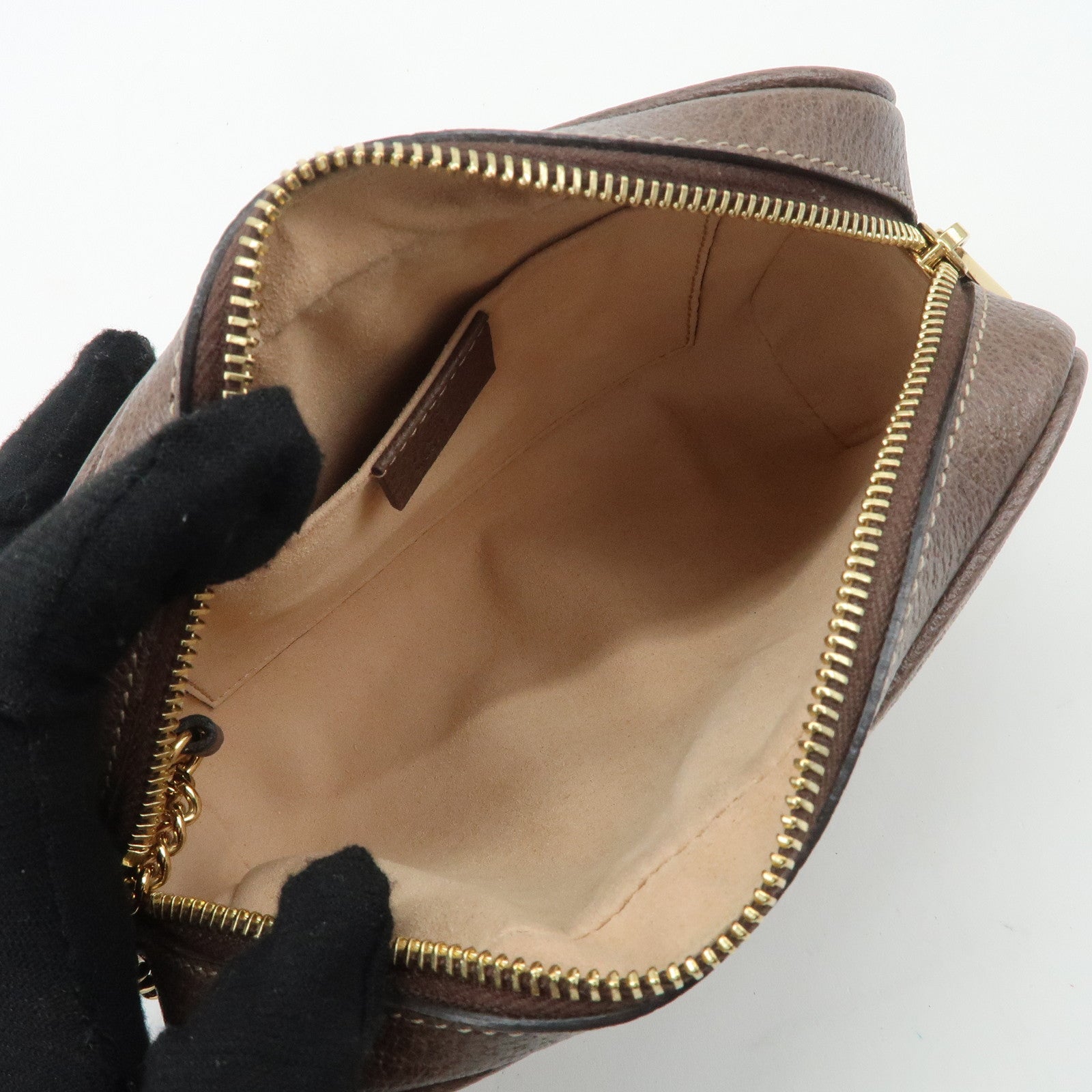 GUCCI Ophidia GG Supreme Mini Shoulder Bag Beige Brown 517350 Used