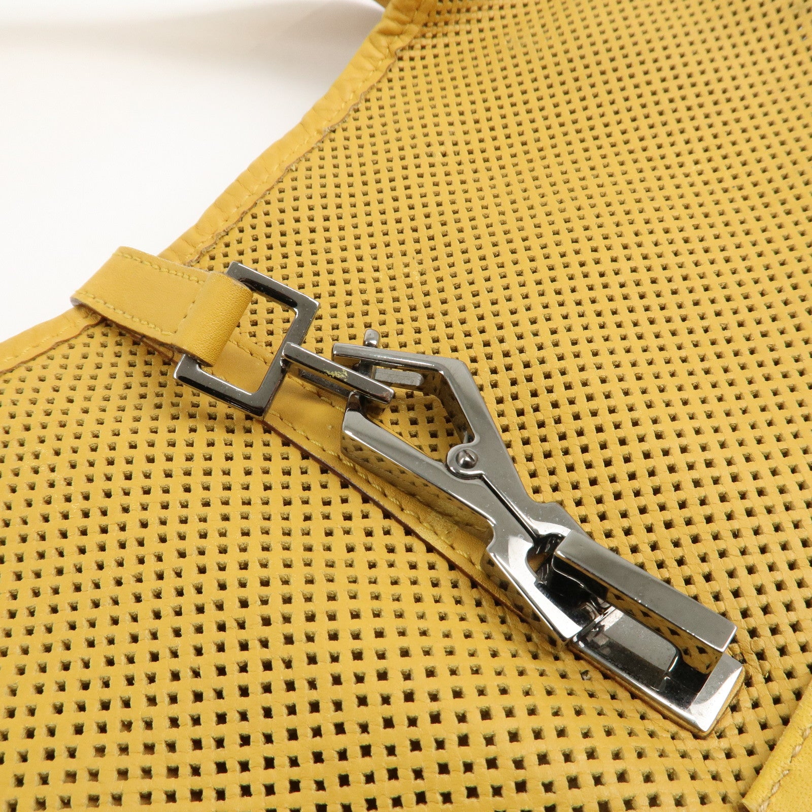 GUCCI Leather Kandensky One-Shoulder Bag Yellow 28628 Used