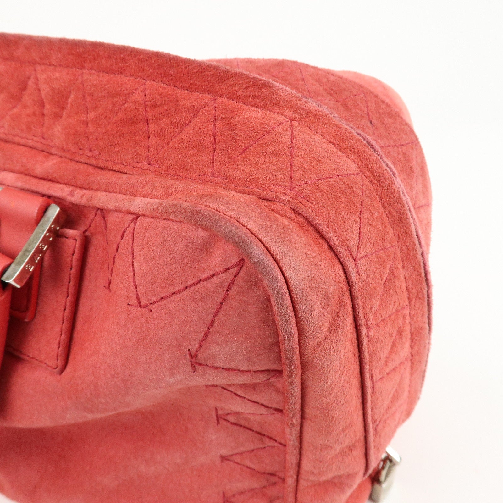 LOEWE Anagram Leather Amazona 36 Hand Bag Rose Used