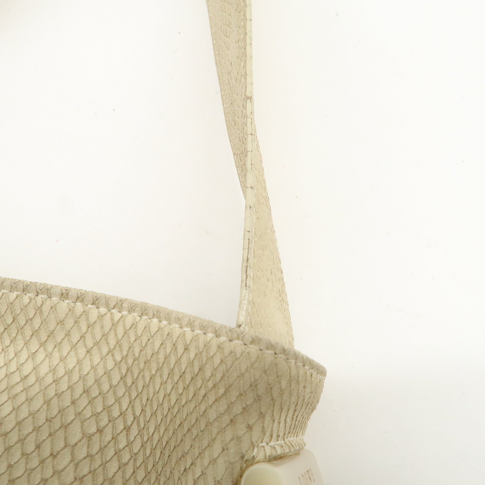 LOEWE Leather Shoulder Bag Hand Bag Ivory Gold Hardware