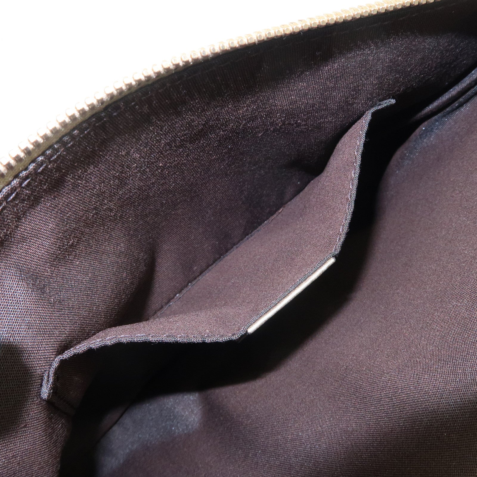 GUCCI Bamboo Leather Tassel Pouch Champaigne Beige 376854 Used