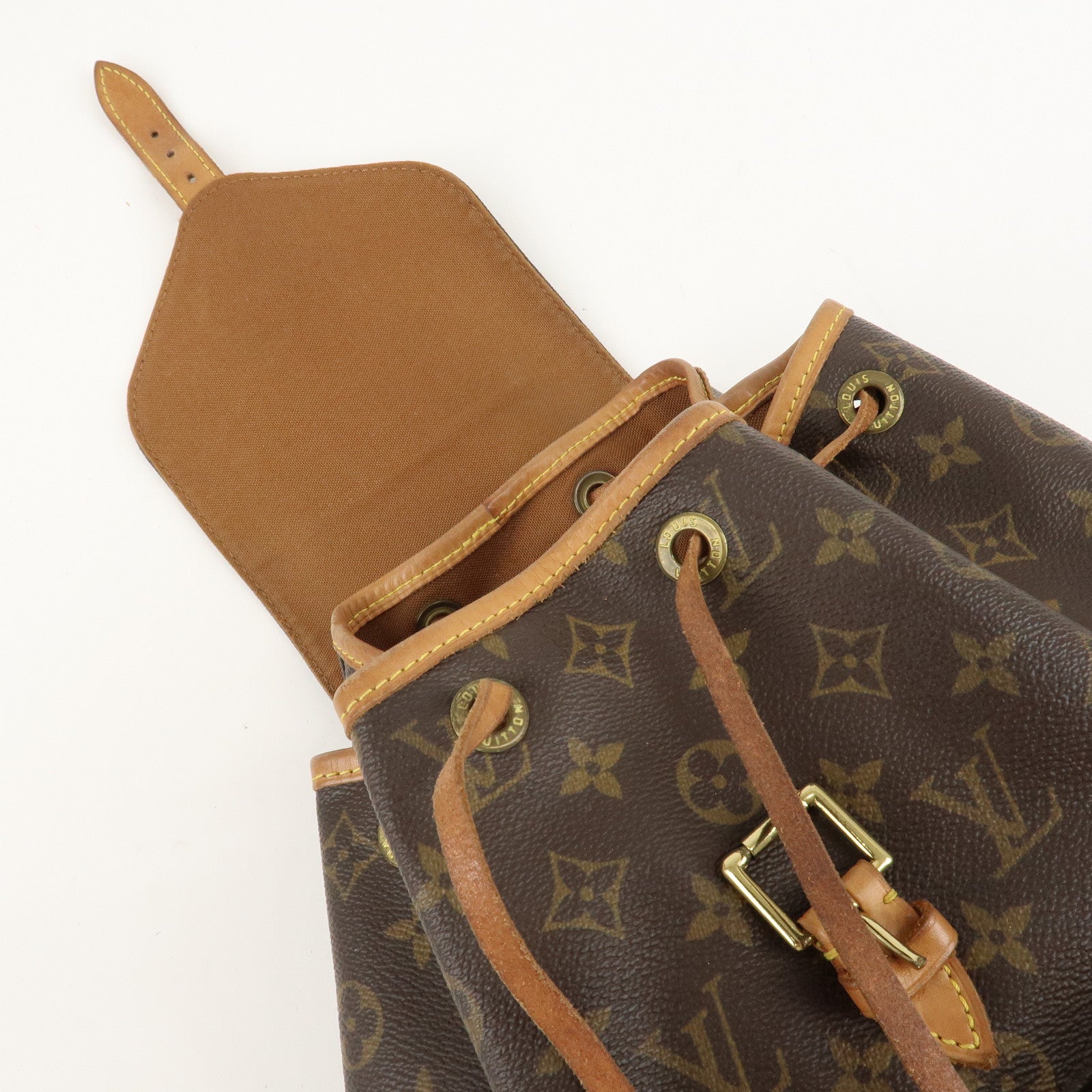 Louis Vuitton Monogram Montsouris MM Back Pack Bag M51136 Used