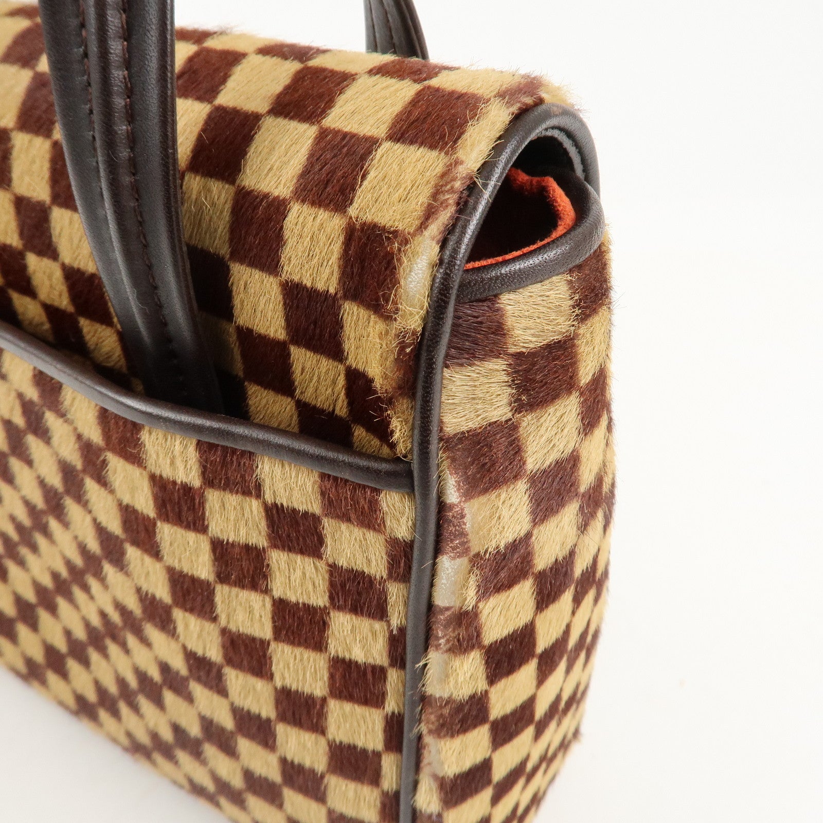 Louis Vuitton Damier Sauvage Lion Hand Bag Beige Brown M92131 Used