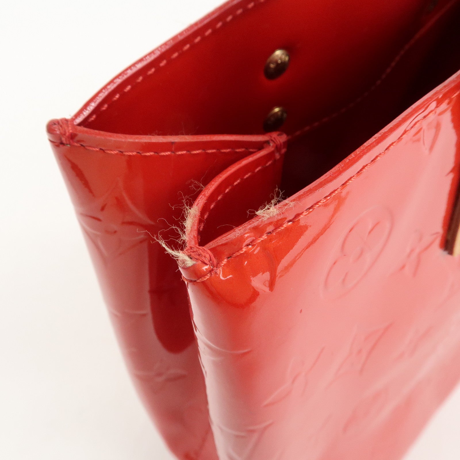 Louis Vuitton Monogram Vernis Lead PM Hand Bag M91088 Rouge Used