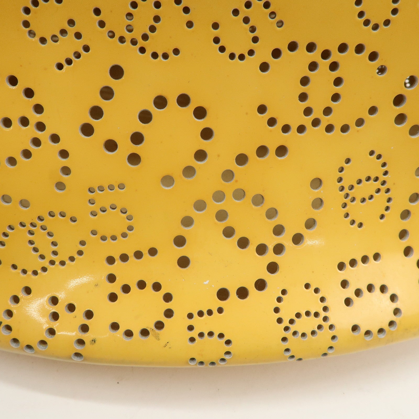 CHANEL COCO Mark No.5 Patent Leather Punching Hand Bag Yellow Used