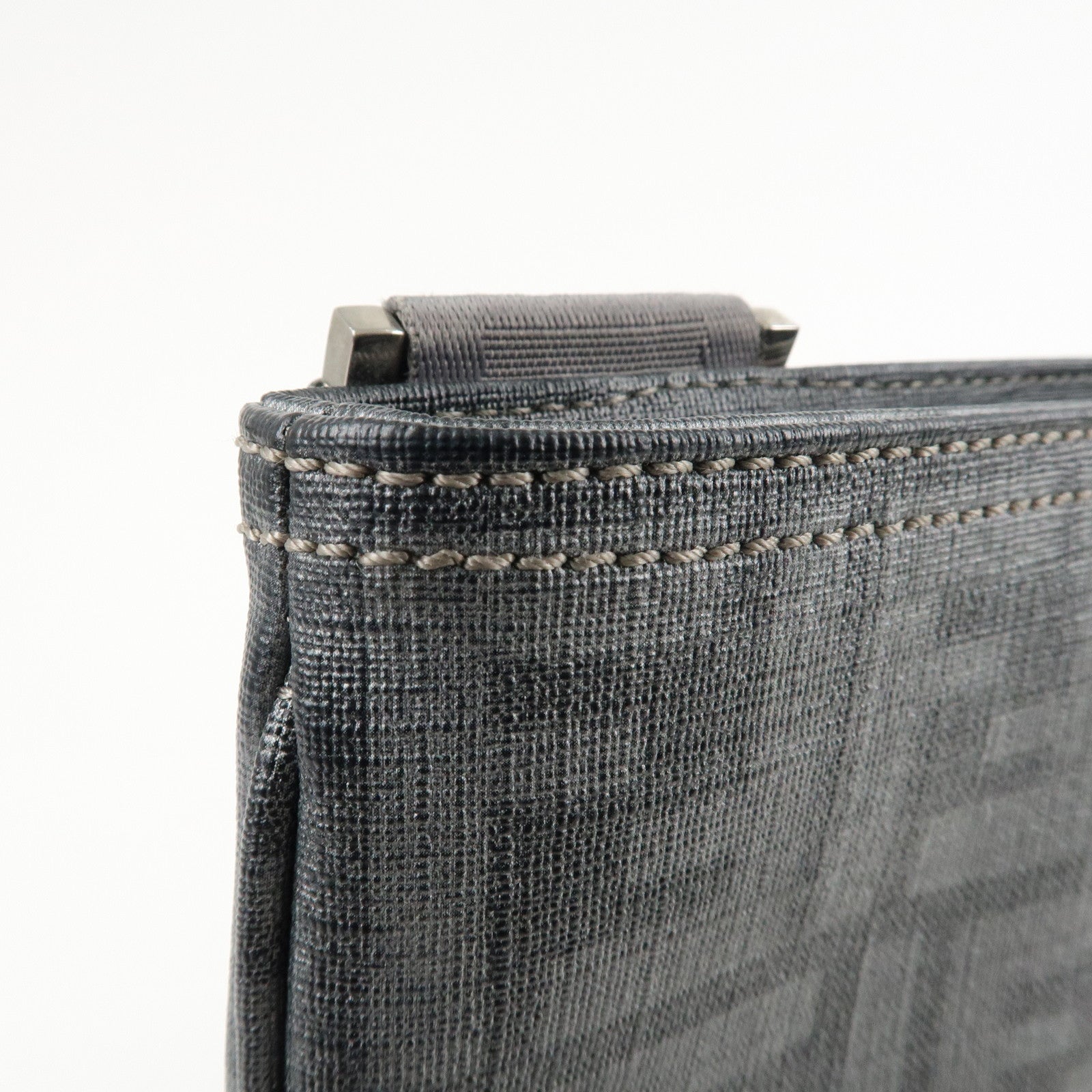 FENDI Zucca PVC Crossbody Bag Shoulder Bag Gray 7VA247 Used