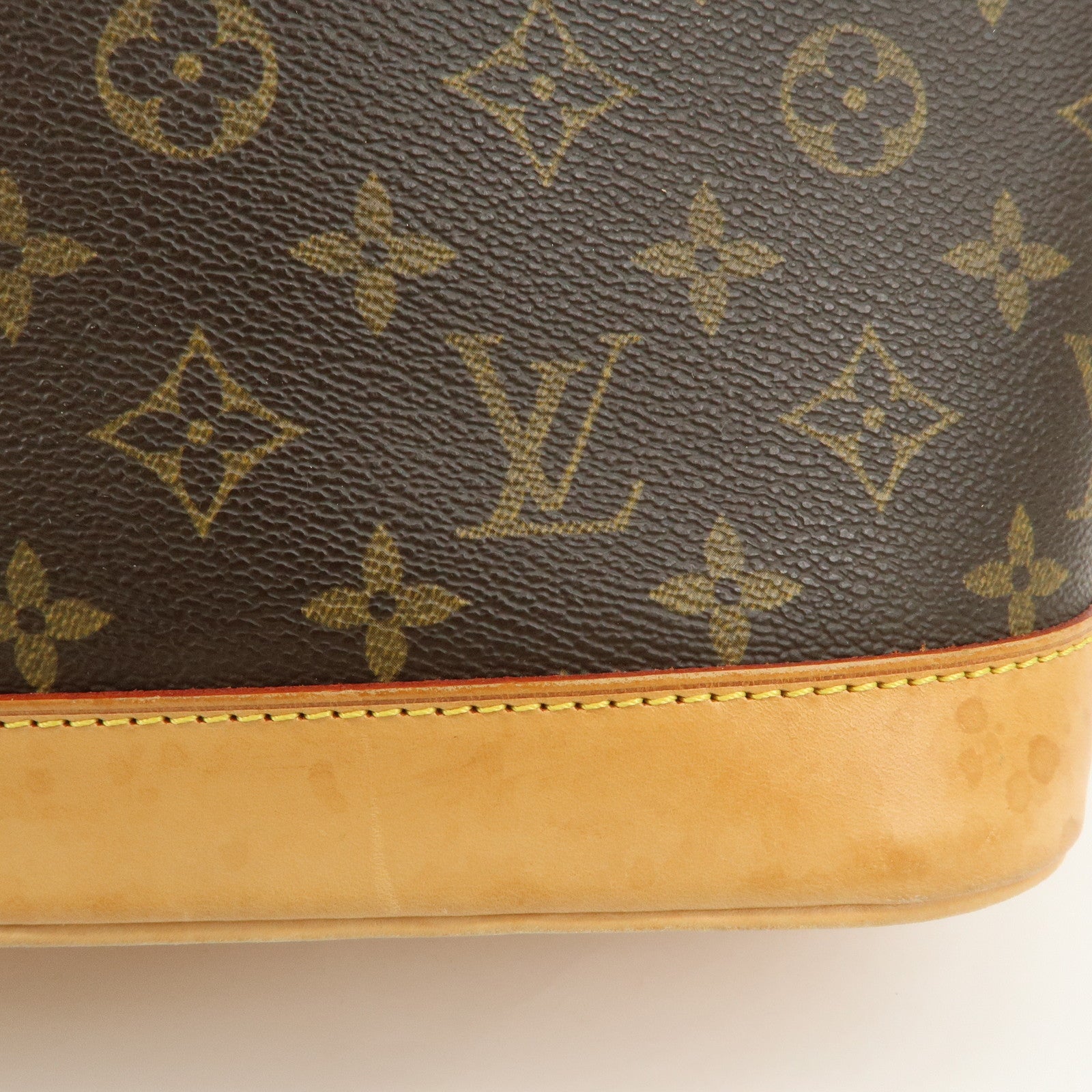 Louis Vuitton Monogram Alma Hand Bag Brown M51130 Used