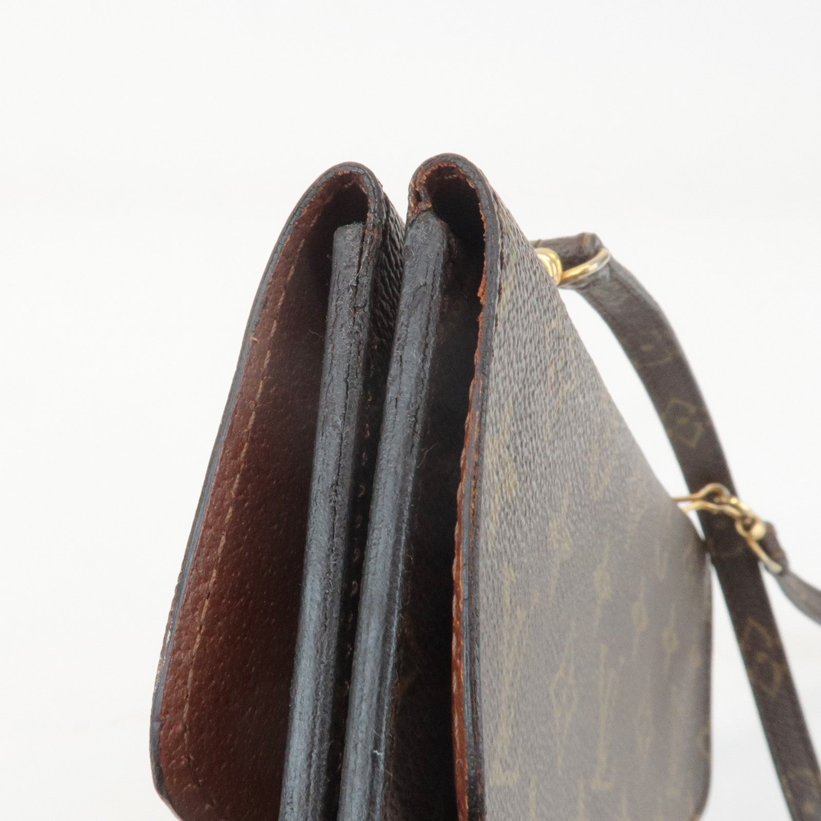 Louis Vuitton Monogram Double Rabat Shoulder Bag Brown M51815 Used